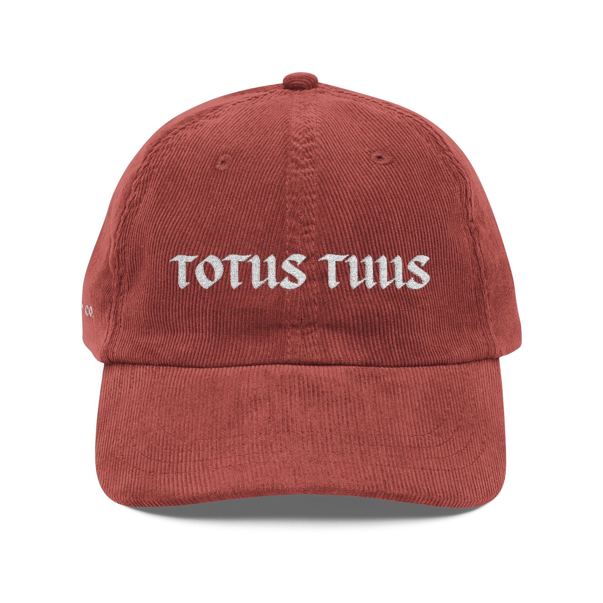 TOTUS TUUS - Vintage Embroidery Corduroy Cap