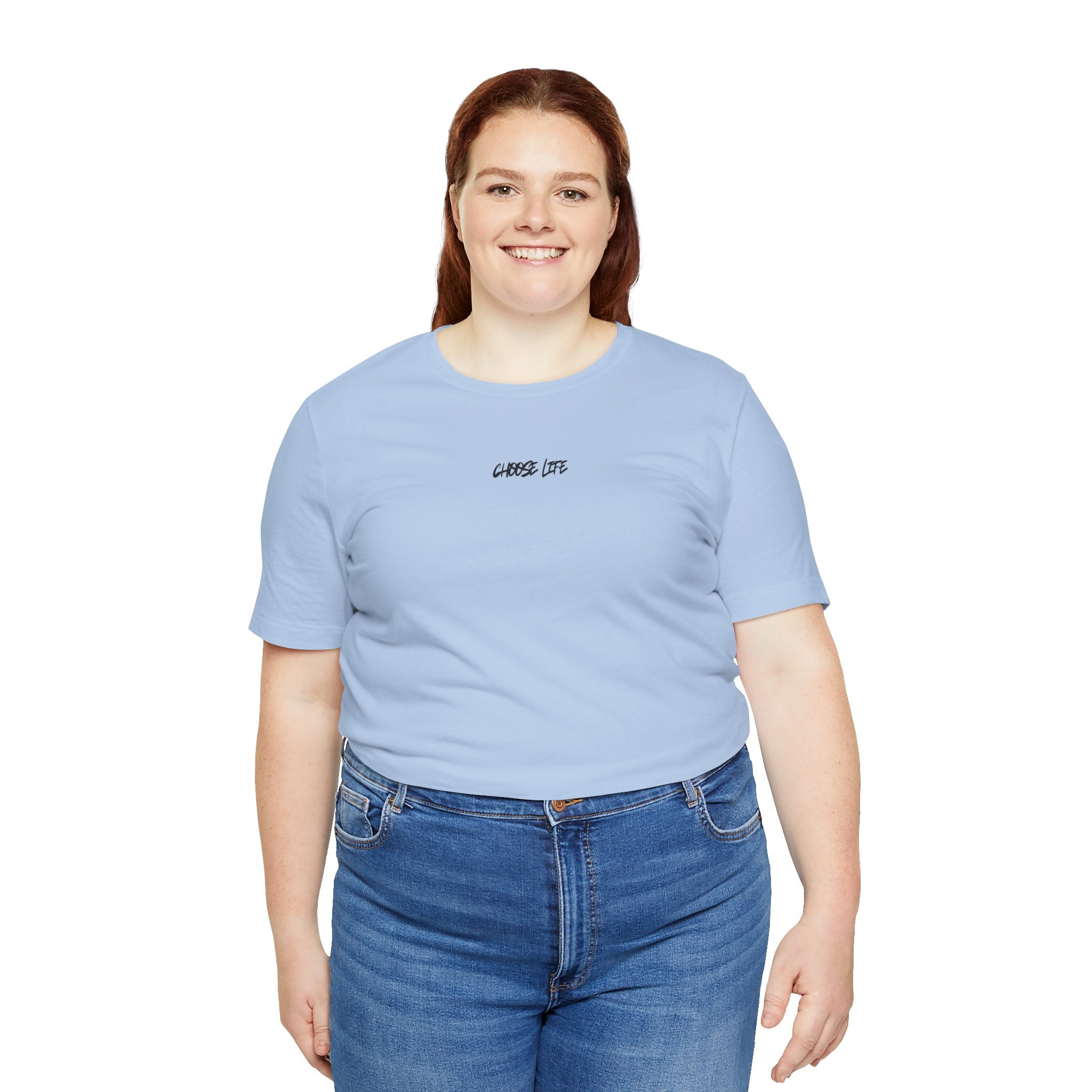 Choose Life - Unisex Tee by @thecrunchycatholicmom