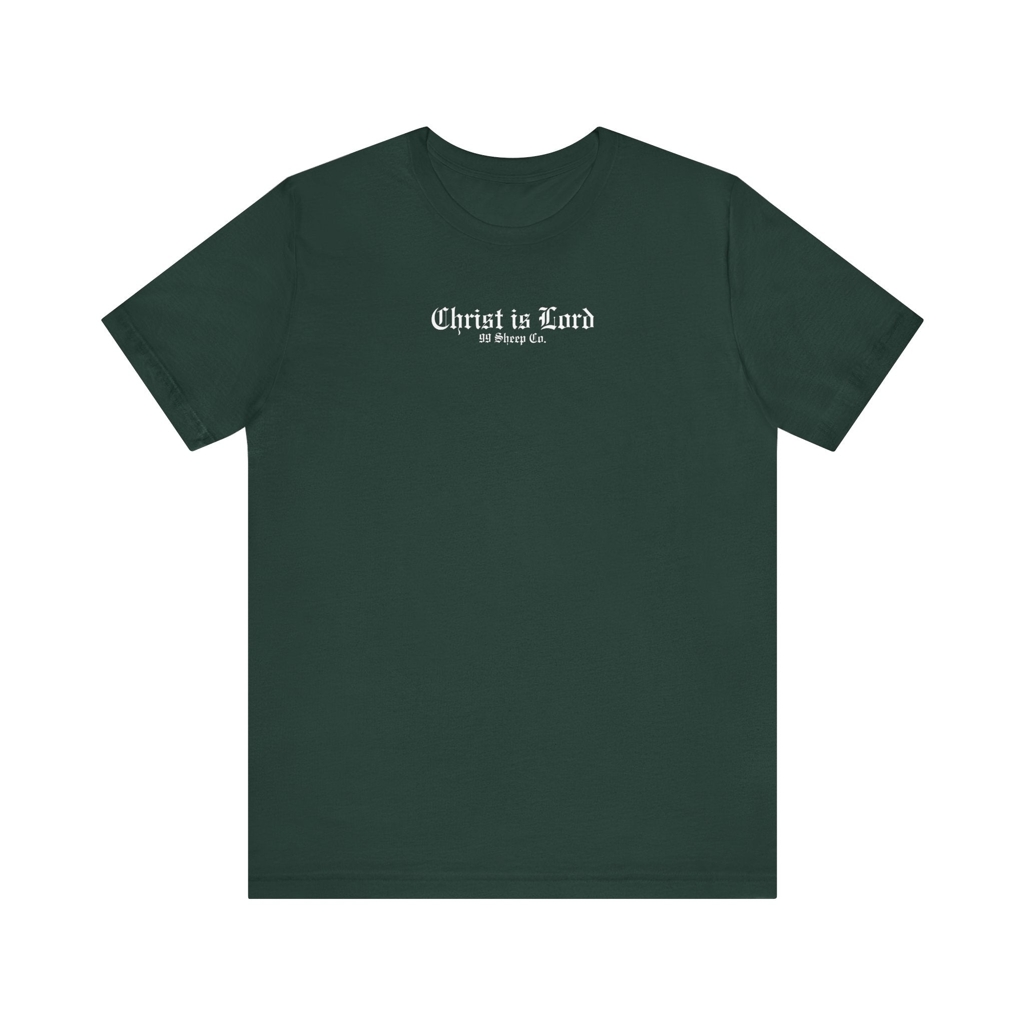 Christ is Lord - Minimal Gothic Print - Premium Unisex Tee