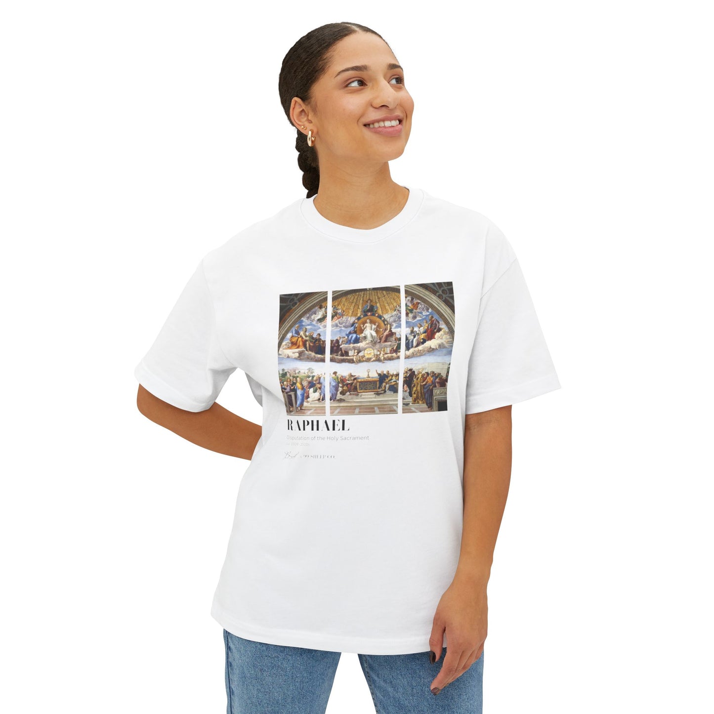 Raphael Artwork Unisex Oversized Boxy Tee - Retro Artistic Graphic T-Shirt