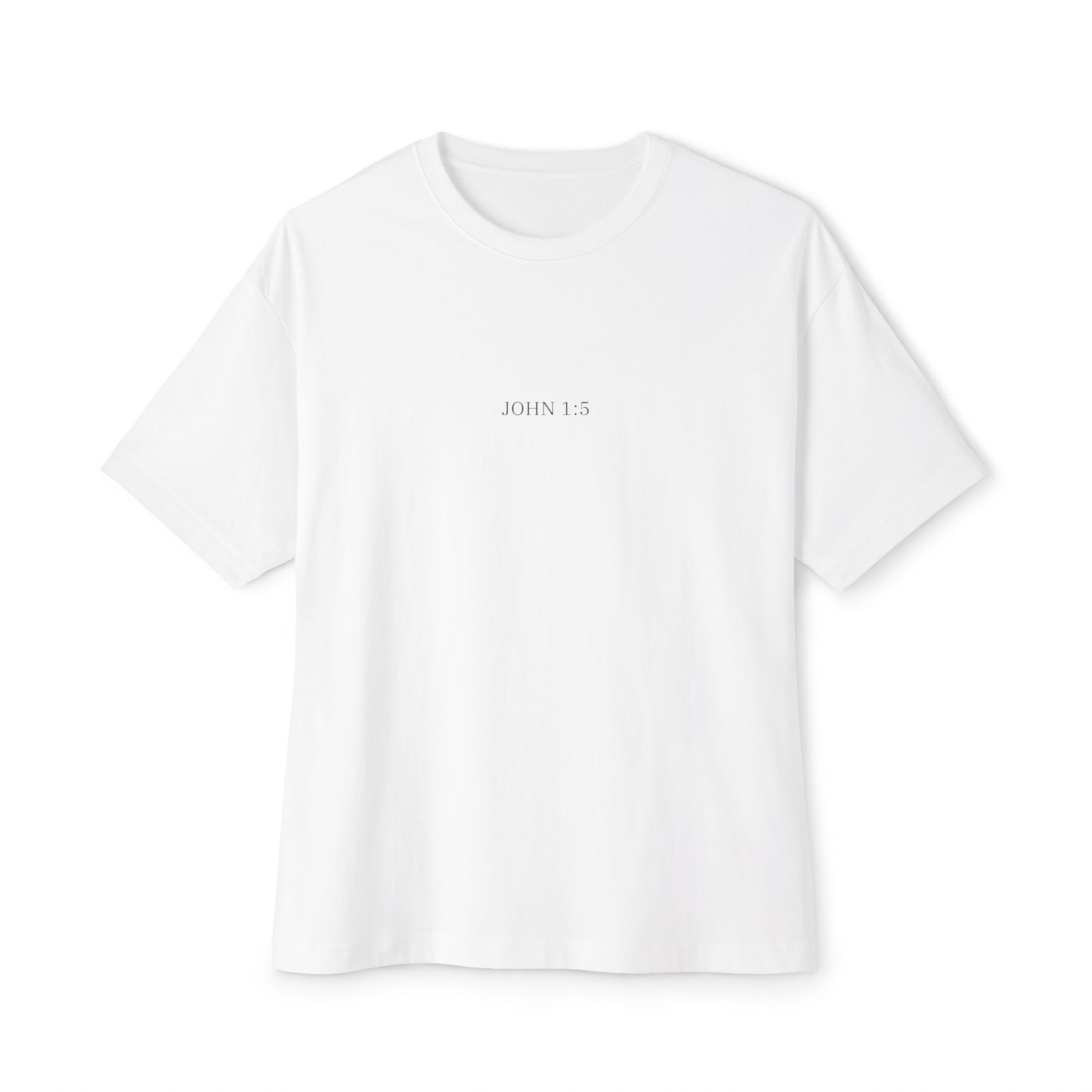 John 1:5 (Minimalist) - Unisex Oversized Boxy Tee