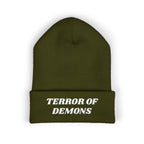 Terror of Demons Embroidered Cuffed Beanie Unisex