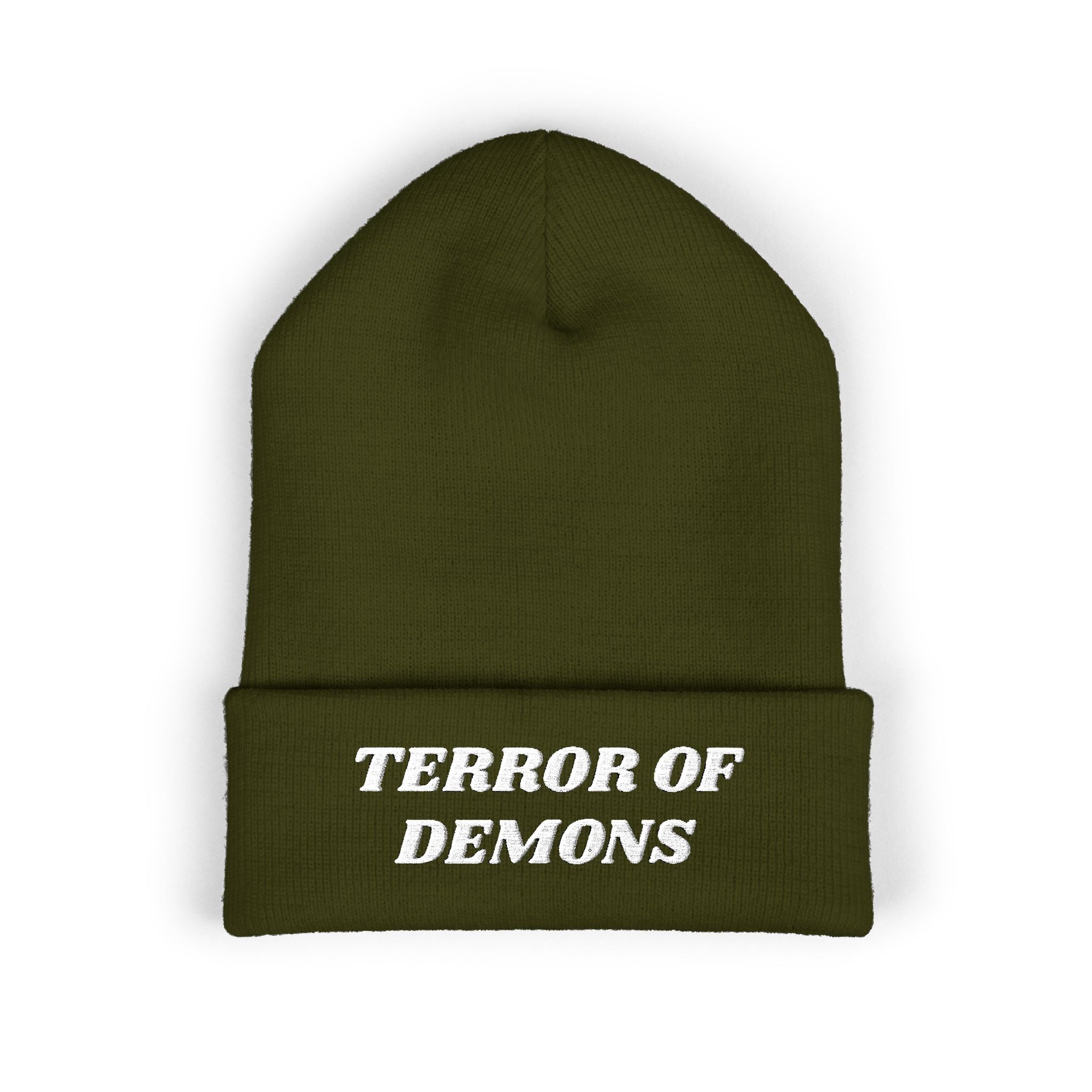 Terror of Demons Embroidered Cuffed Beanie Unisex