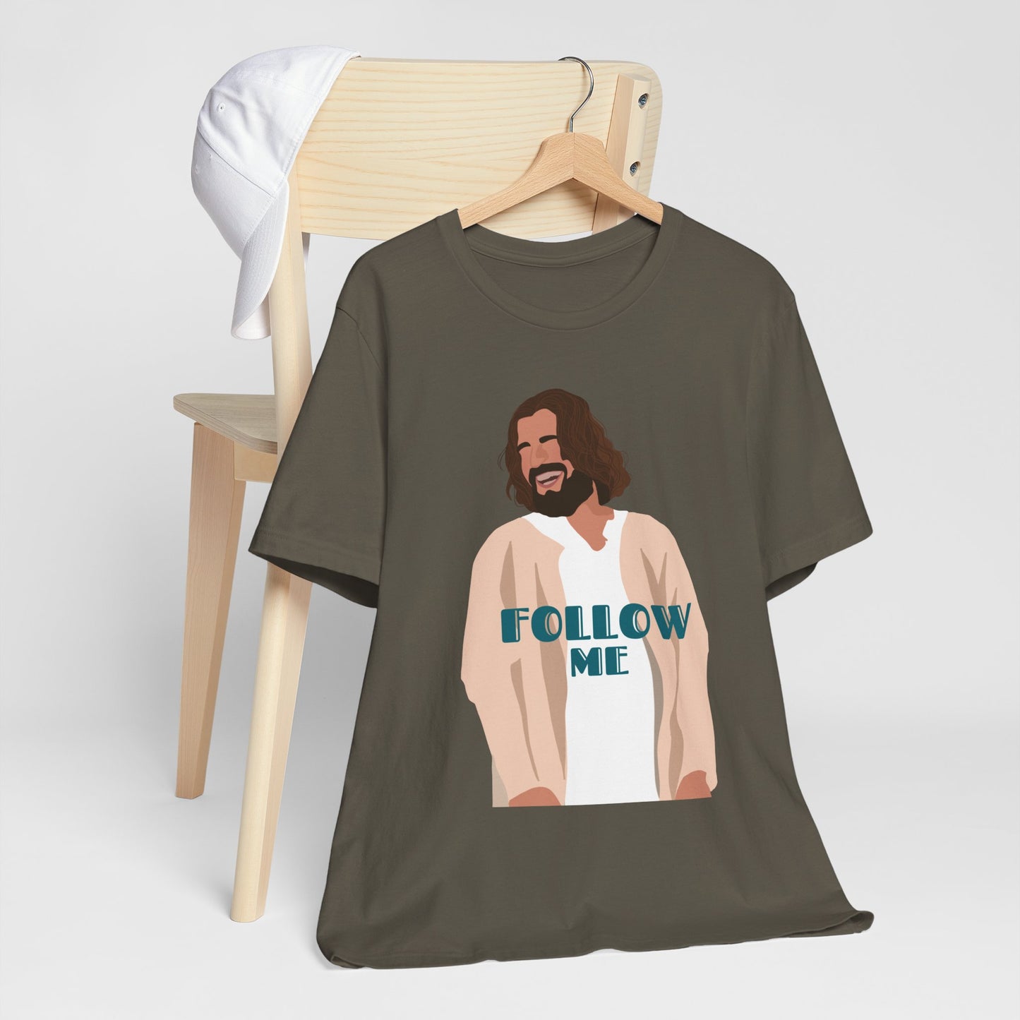 Jesus - Follow Me - 99 Sheep Signature Collection - Premium Unisex Adult Tee Shirt
