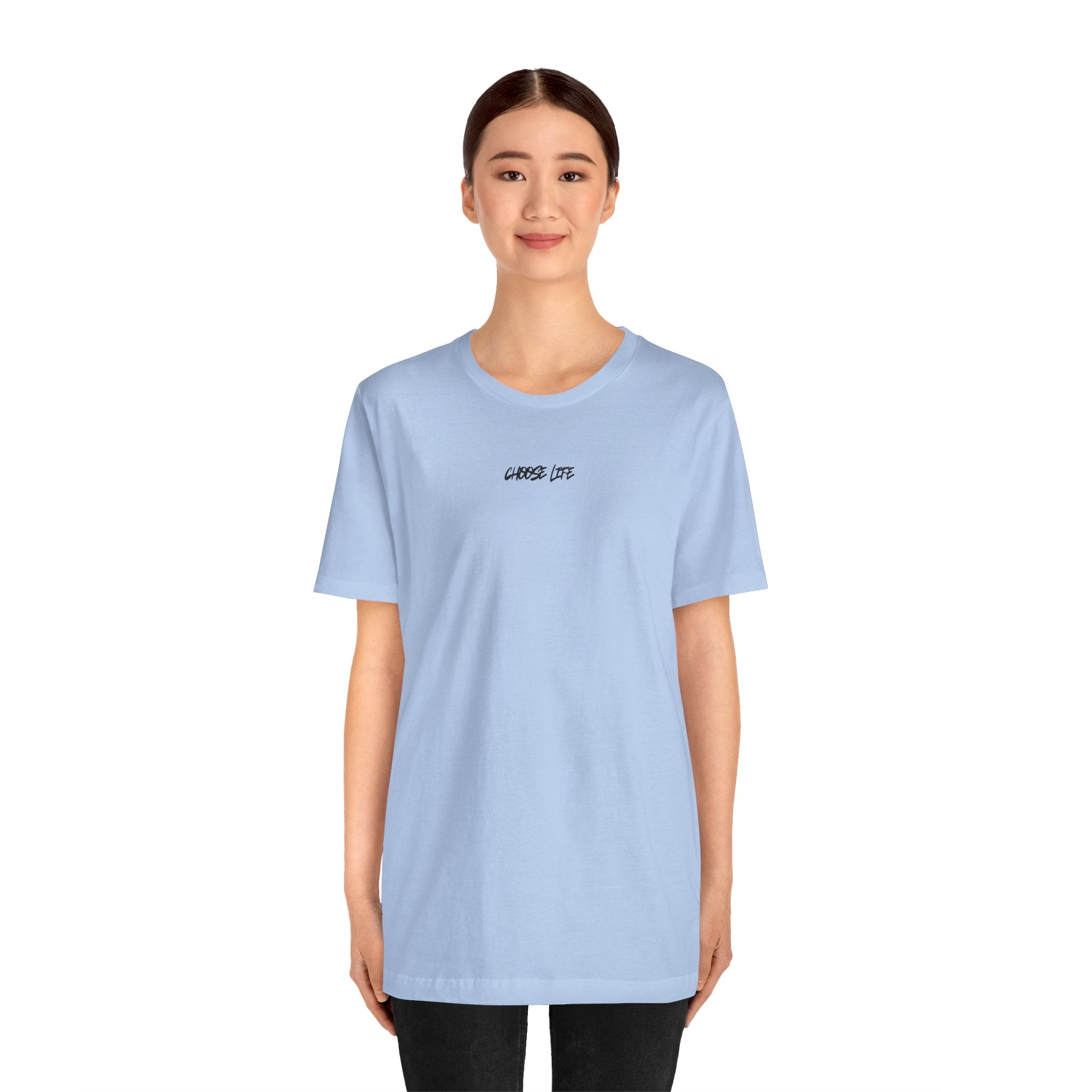 Choose Life - Unisex Tee by @thecrunchycatholicmom