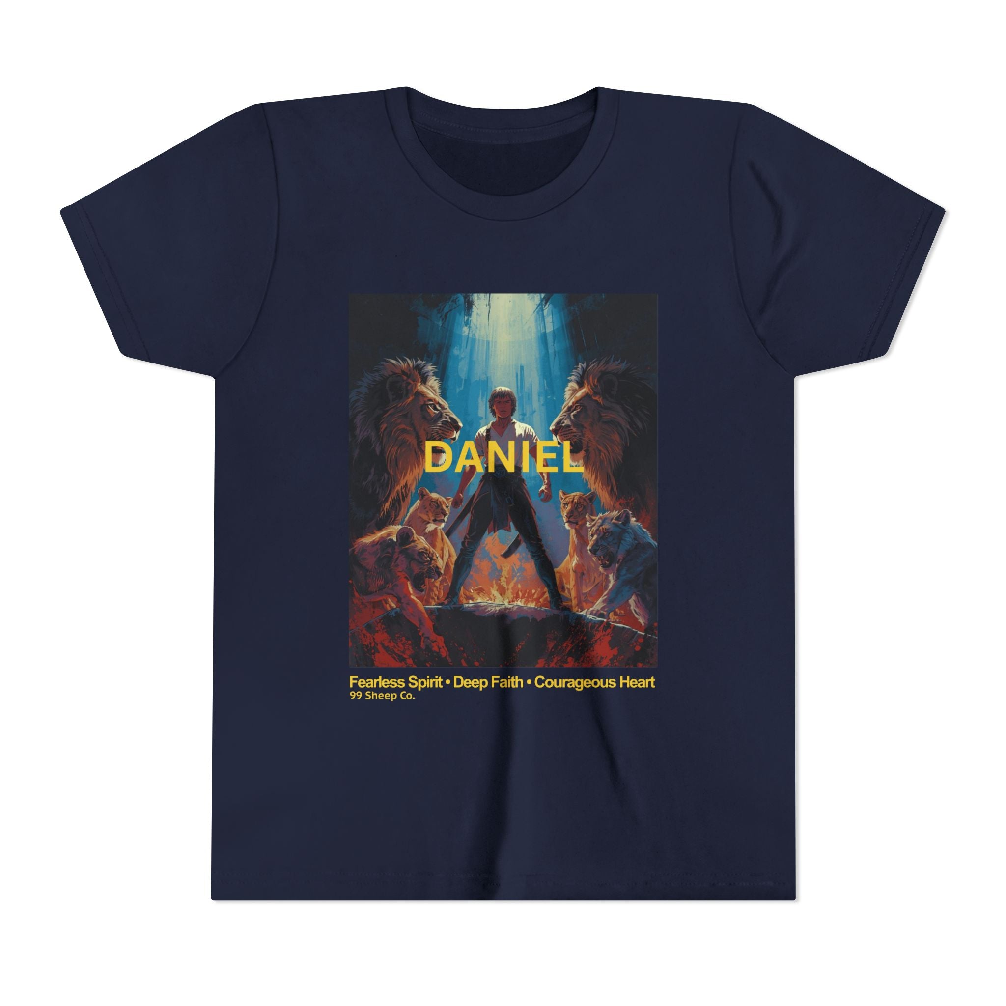 Daniel in the Lion's Den - Unisex - Youth Short Sleeve Tee - Graphic Shirt