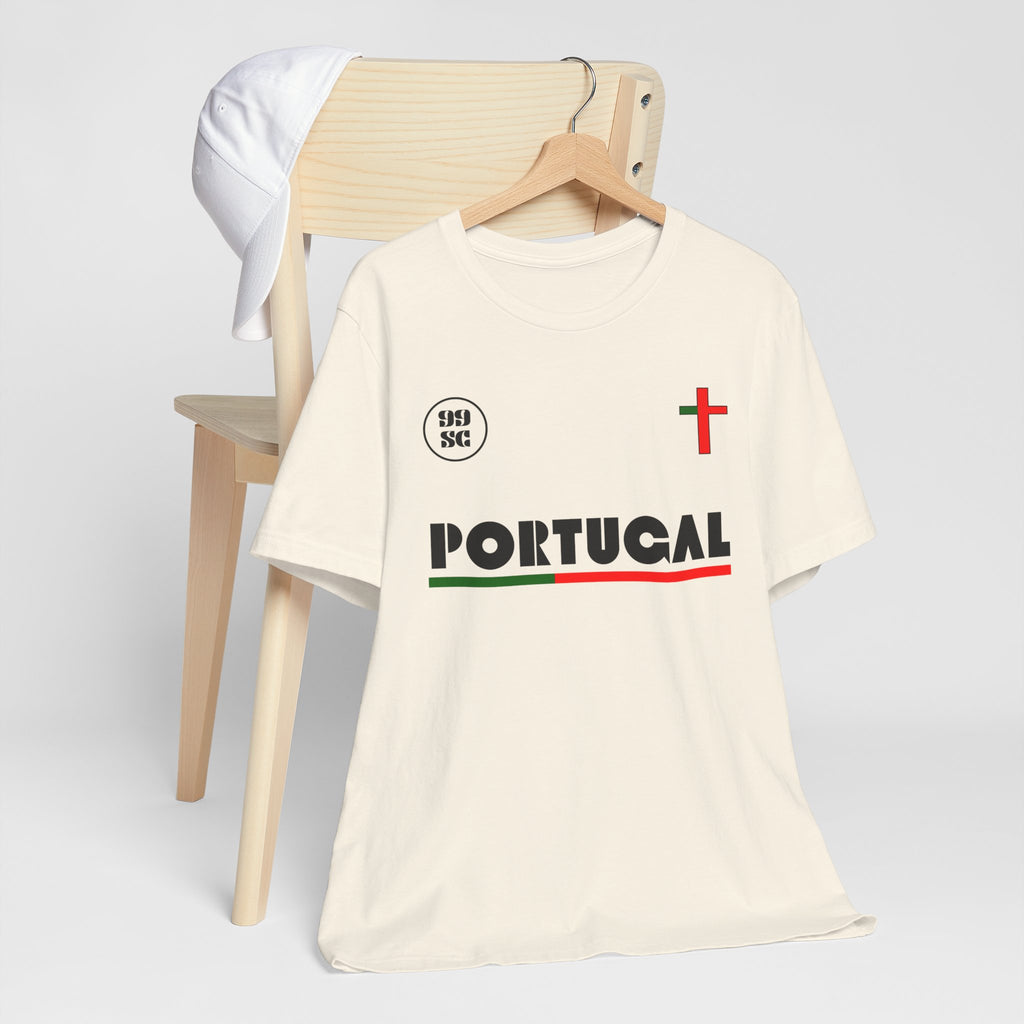 Our Lady of Fátima Catholic T-Shirt · Portugal Soccer Tee · Marian Devotion Apparel · Made in USA · 100% Profits Donated · 2026