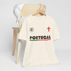 Our Lady of Fátima Catholic T-Shirt · Portugal Soccer Tee · Marian Devotion Apparel · Made in USA · 100% Profits Donated · 2026