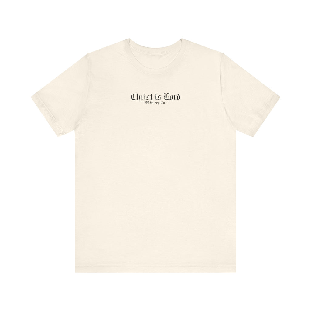 Christ is Lord - Minimal Gothic Print - Premium Unisex Tee