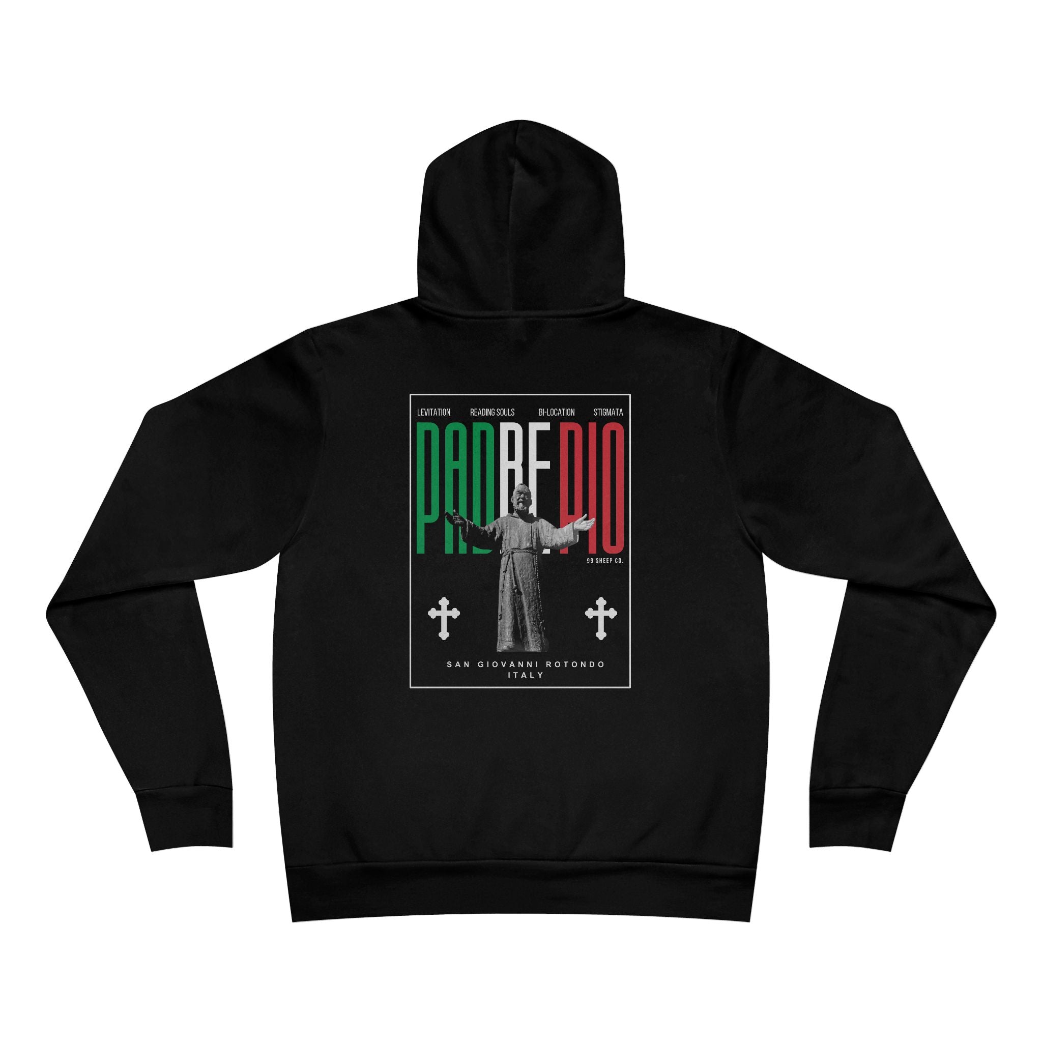 Padre Pio × Italy — "Pray, Hope, Don't Worry" Hoodie | Saints of the Pitch