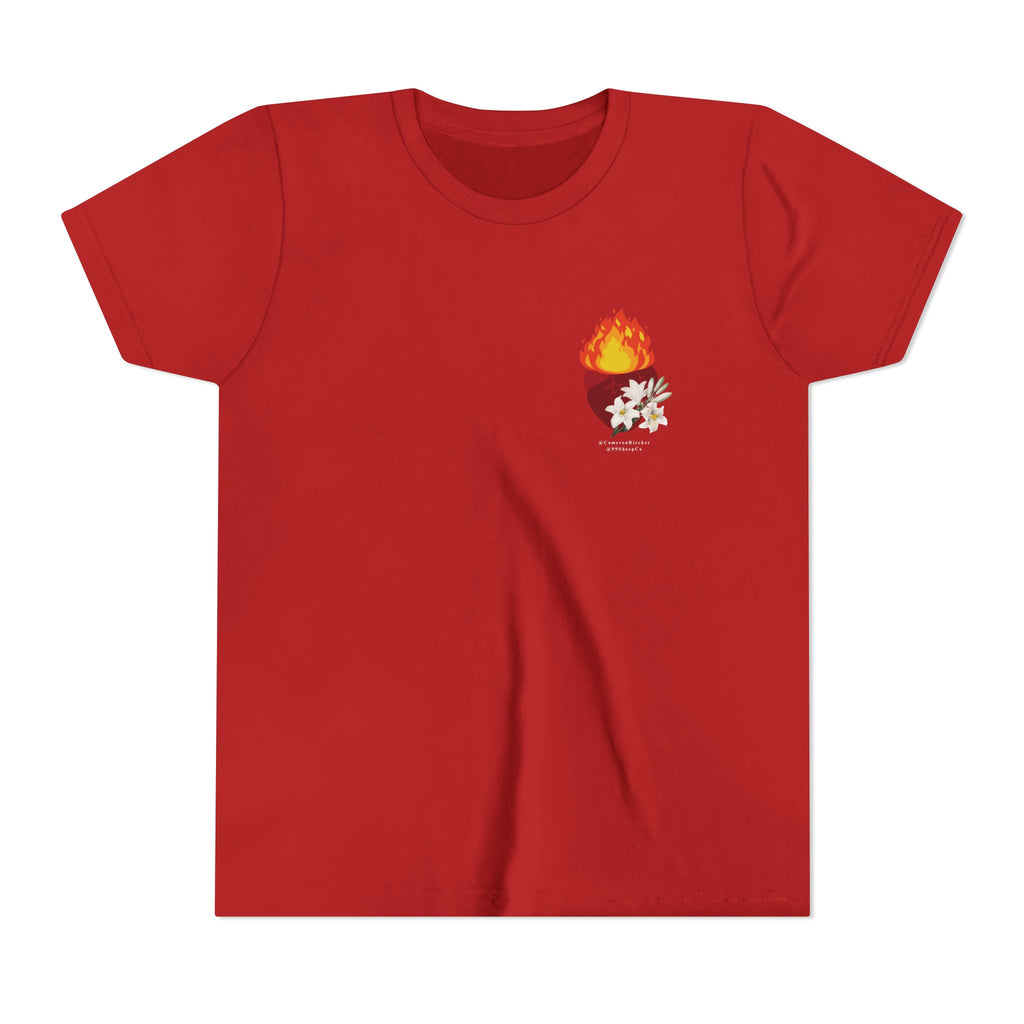 St. Joseph Chaste Heart - Unisex Youth Short Sleeve Tee - Graphic Shirt