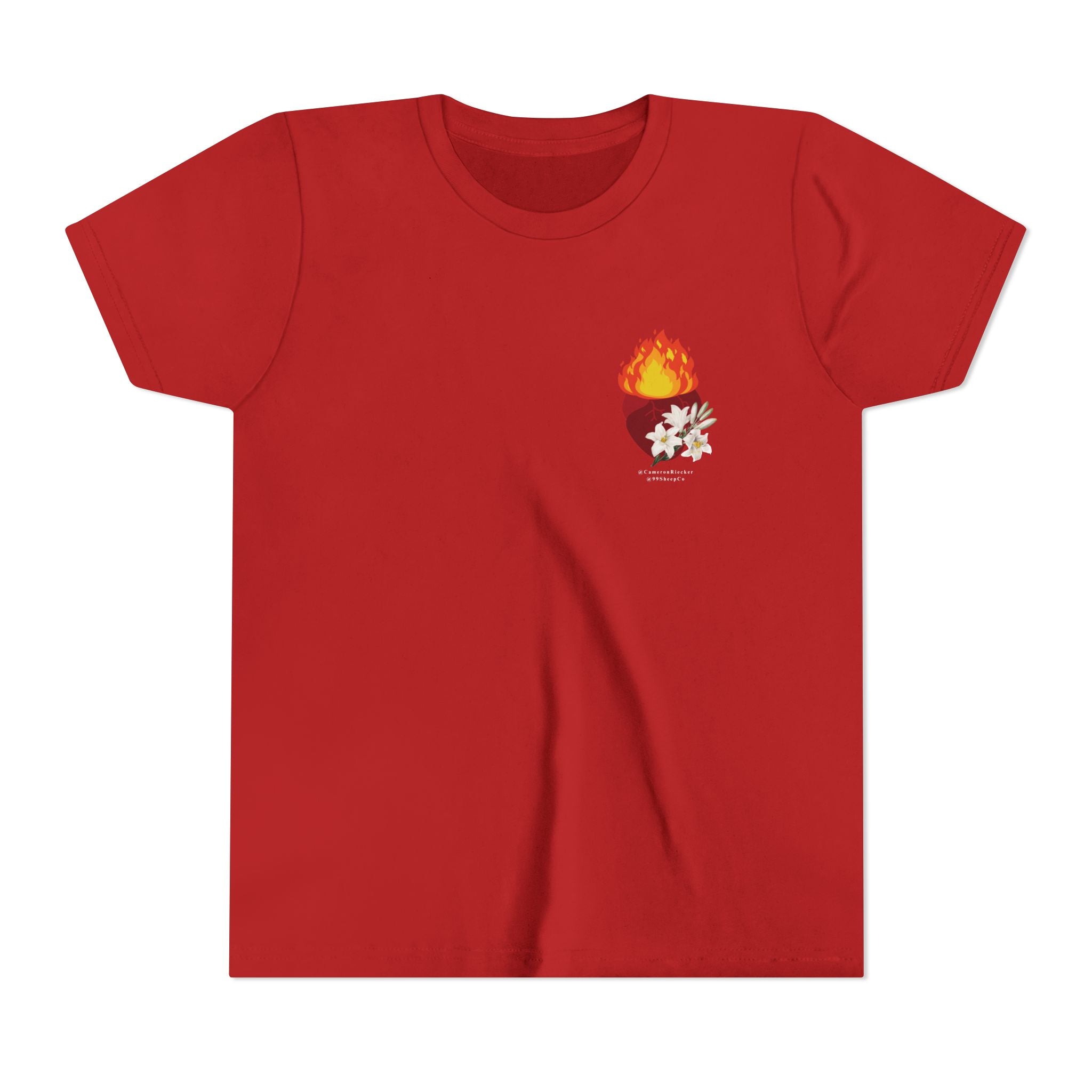 St. Joseph Chaste Heart - Unisex Youth Short Sleeve Tee - Graphic Shirt