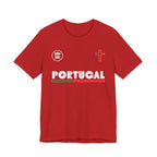 Our Lady of Fátima Catholic T-Shirt · Portugal Soccer Tee · Marian Devotion Apparel · Made in USA · 100% Profits Donated · 2026