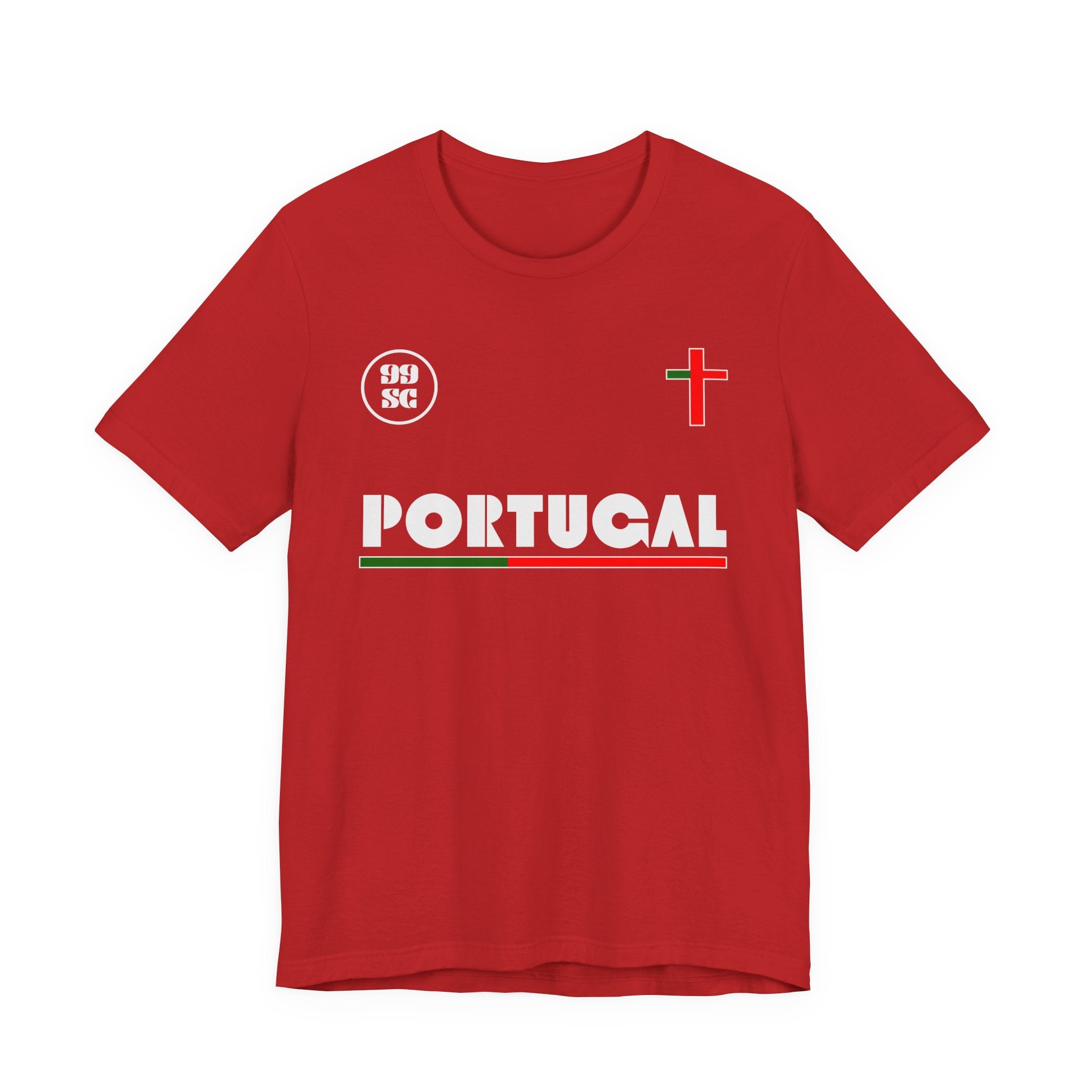 Our Lady of Fátima Catholic T-Shirt · Portugal Soccer Tee · Marian Devotion Apparel · Made in USA · 100% Profits Donated · 2026