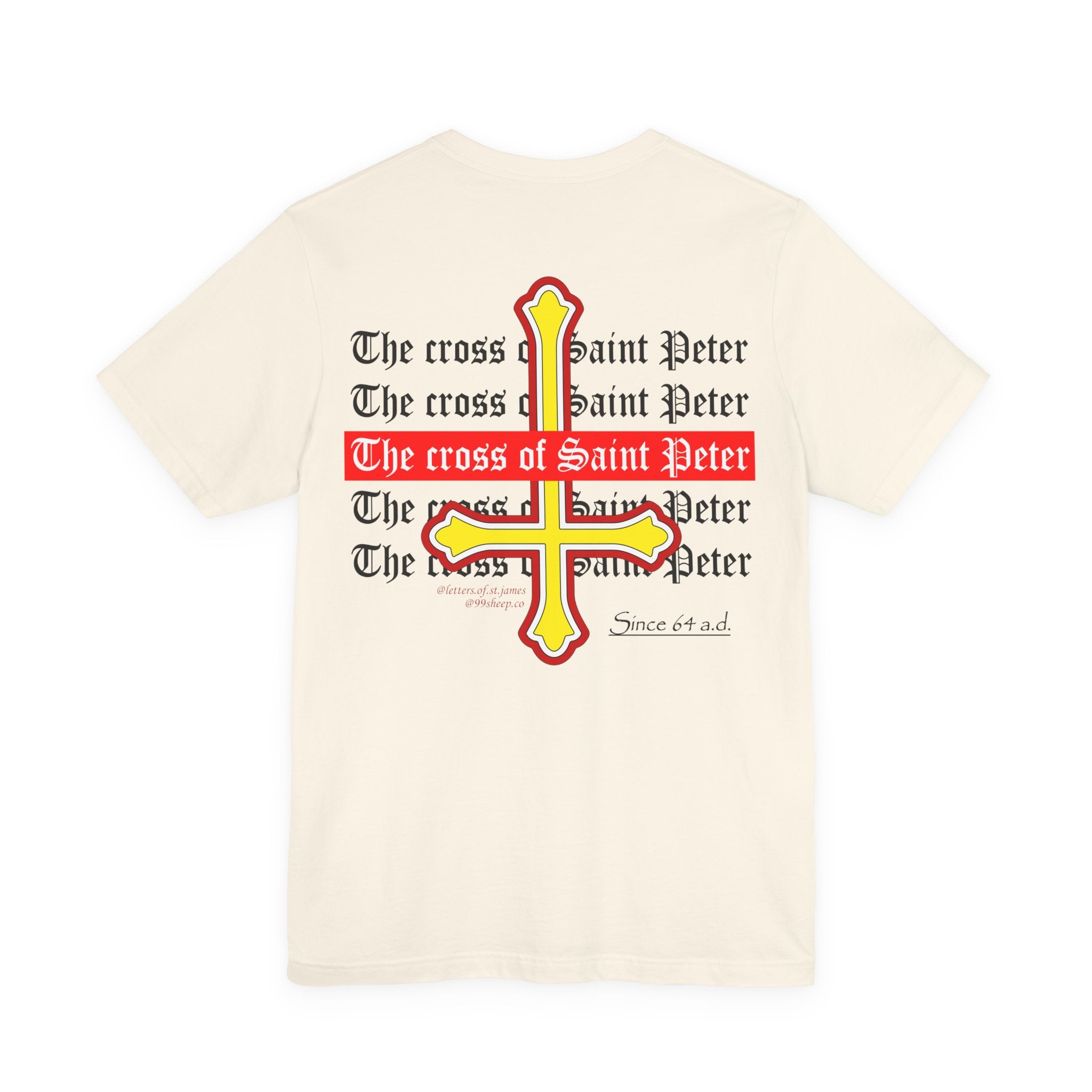 Saint Peter Cross Graphic Tee — Retro Gothic Unisex TShirt