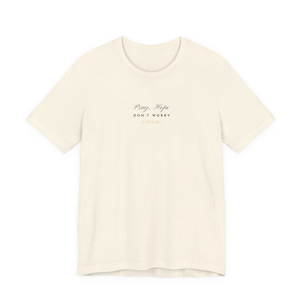 Padre Pio × Italy — "Pray, Hope, Don't Worry" Tee | Saints of the Pitch