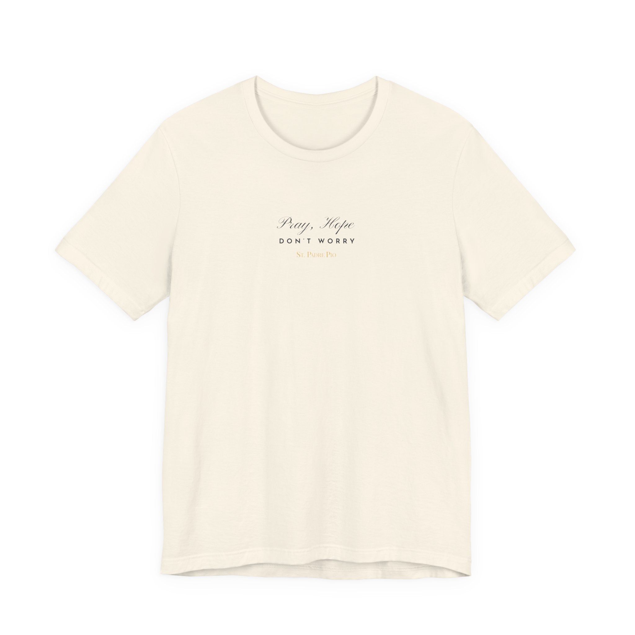 Padre Pio × Italy — "Pray, Hope, Don't Worry" Tee | Saints of the Pitch