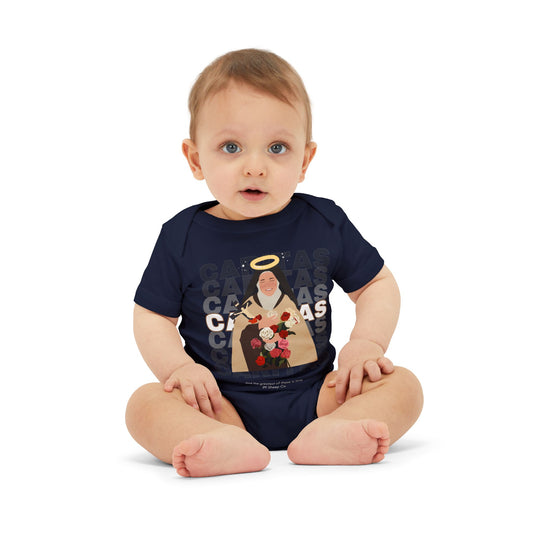 Caritas - St. Therese of Lisieux - 99 Sheep Signature Collection - Premium Unisex Baby Onesie