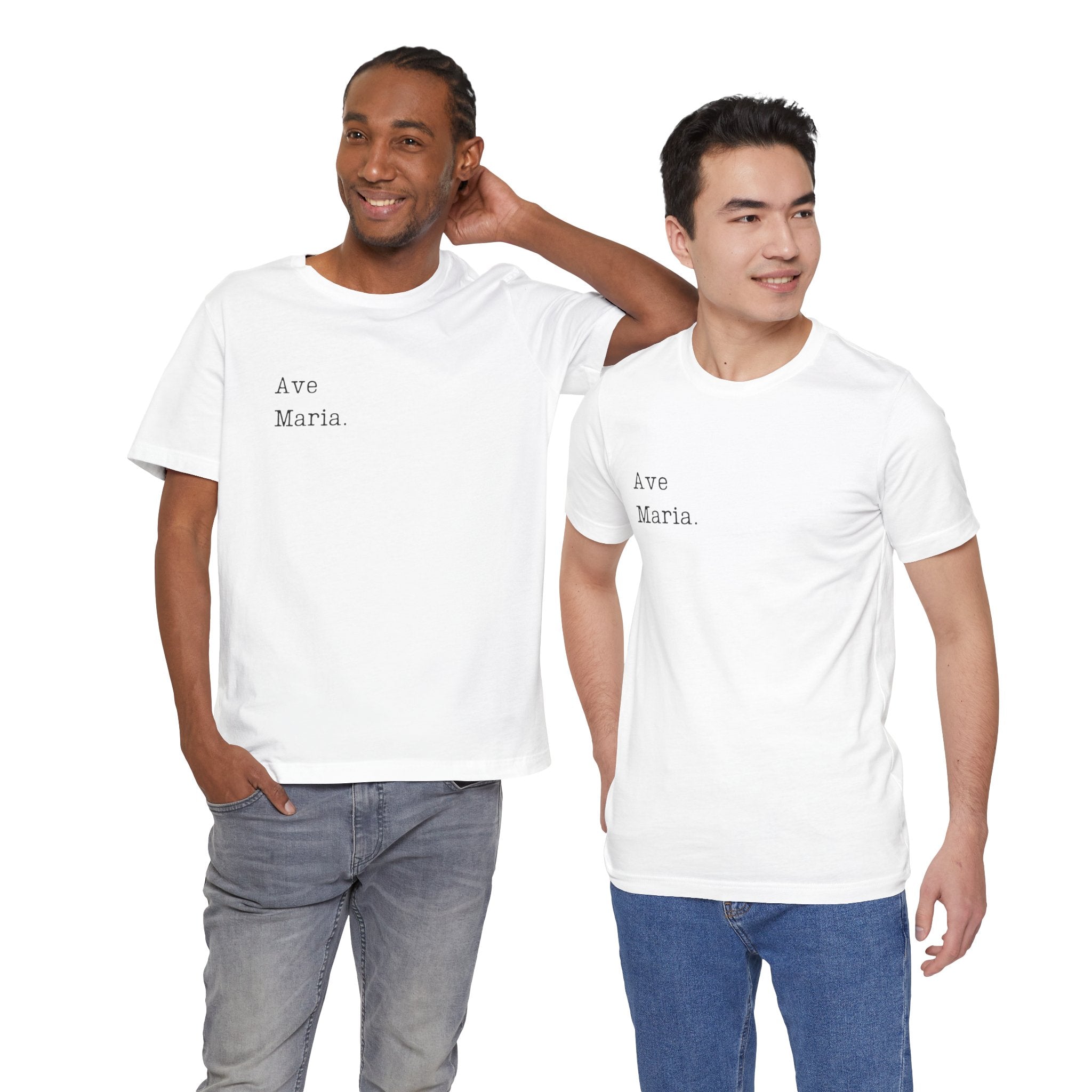 Ave Maria - (White) Mens Jersey Short Sleeve Tee