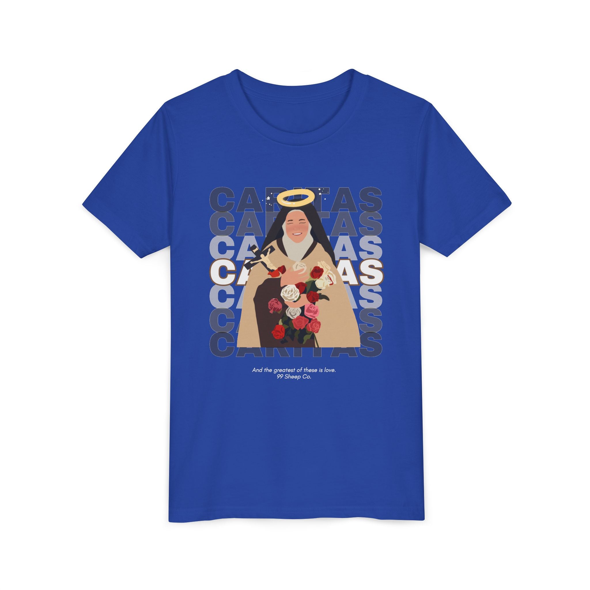 Caritas - St. Therese of Lisieux - 99 Sheep Signature Collection - Premium Unisex Youth Shirt