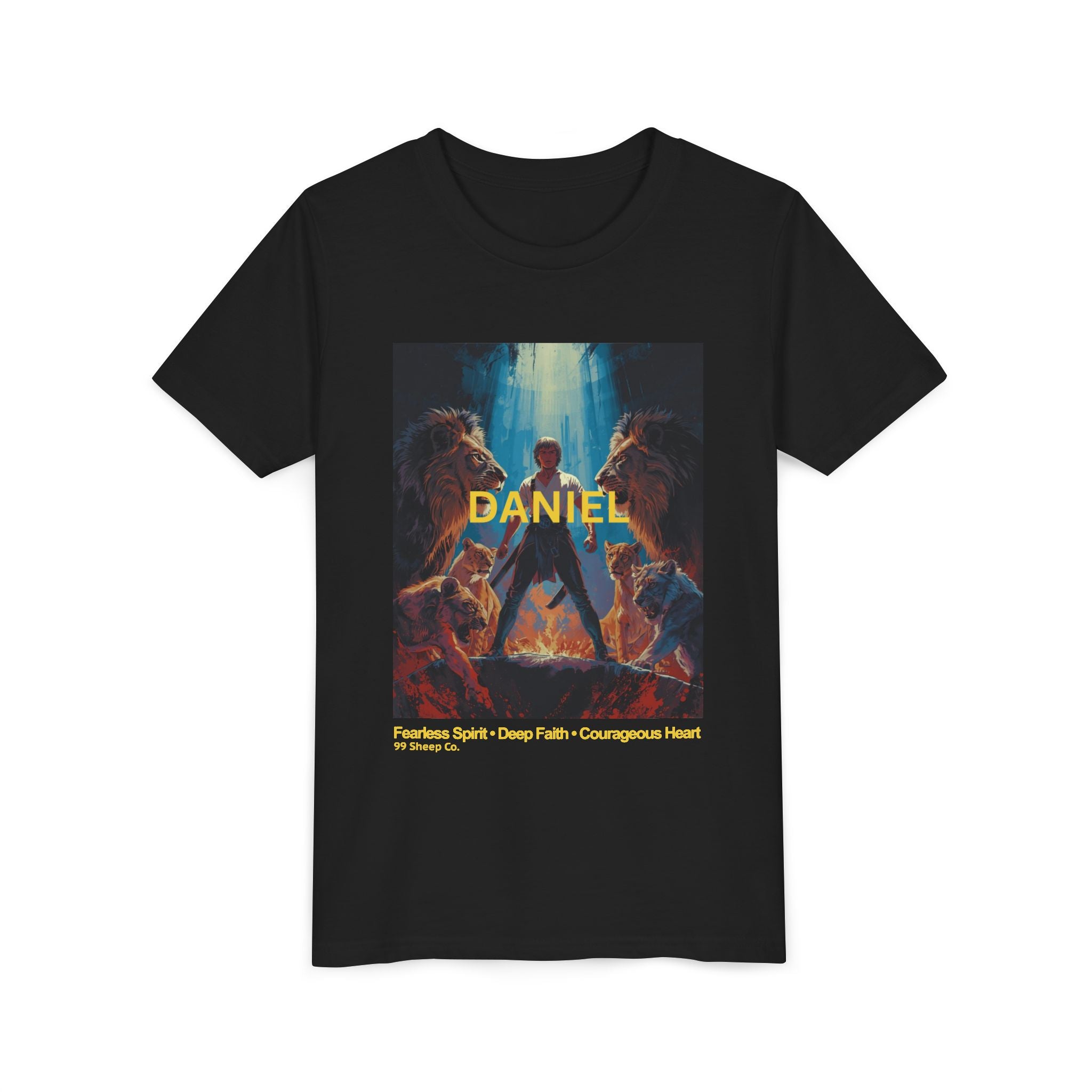 Daniel in the Lion's Den - Unisex - Youth Short Sleeve Tee - Graphic Shirt