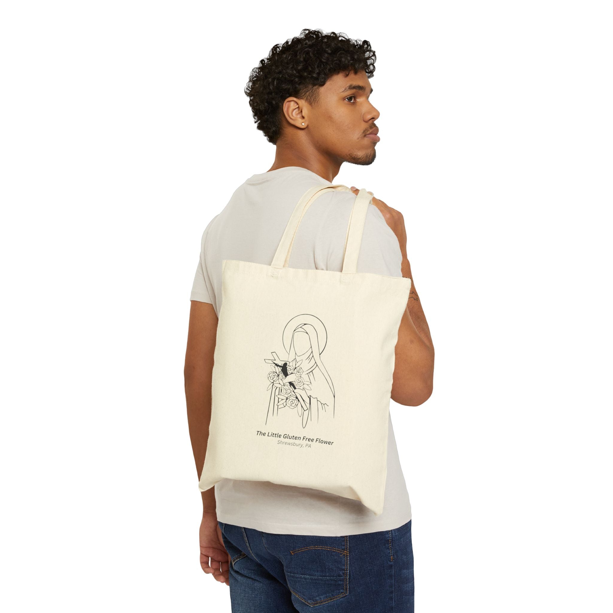 The Little Gluten Free Flower Cotton Canvas Tote Bag