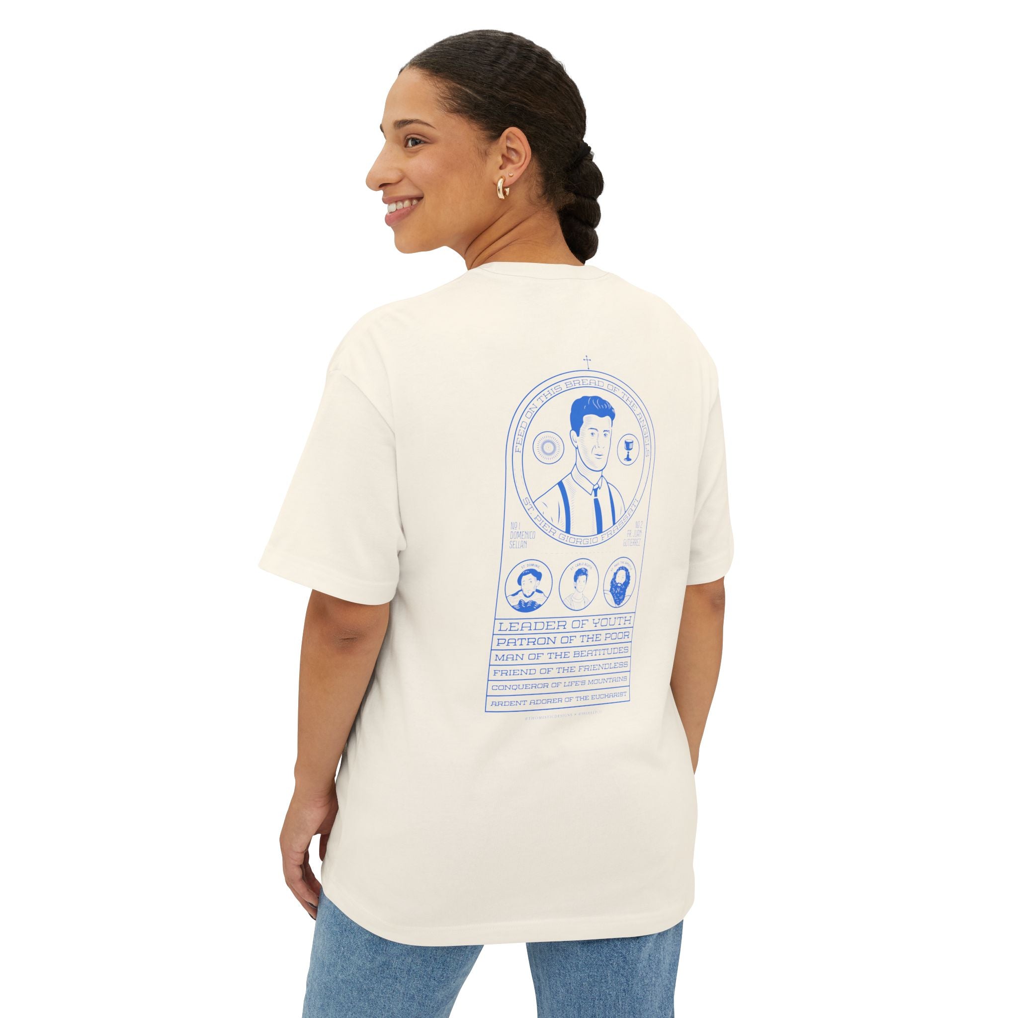 St. Pier Giorgio Frassati - Unisex Oversized Boxy Tee