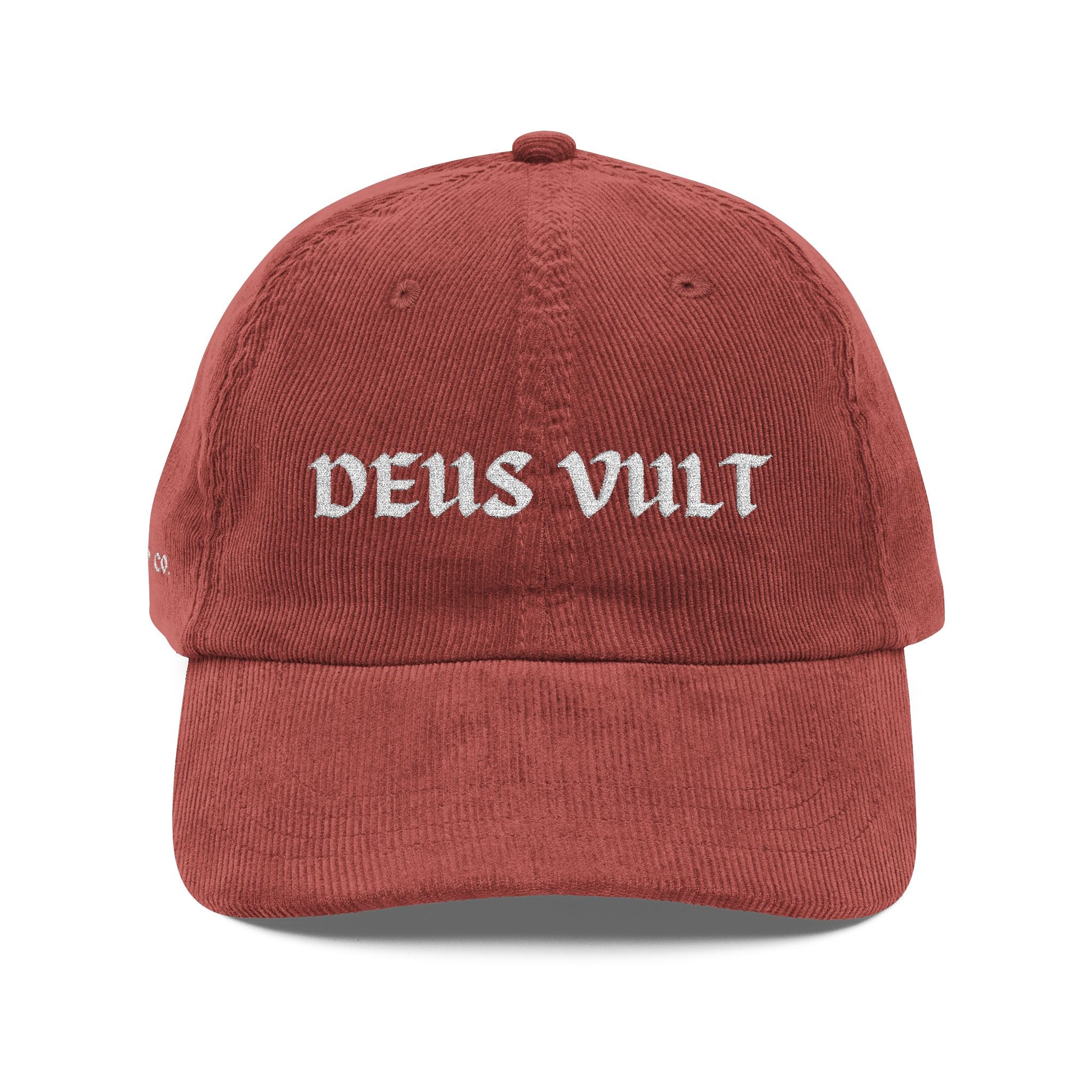 DEUS VULT - Vintage Embroidery Corduroy Cap