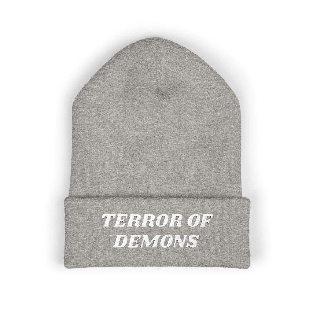 Terror of Demons Embroidered Cuffed Beanie Unisex