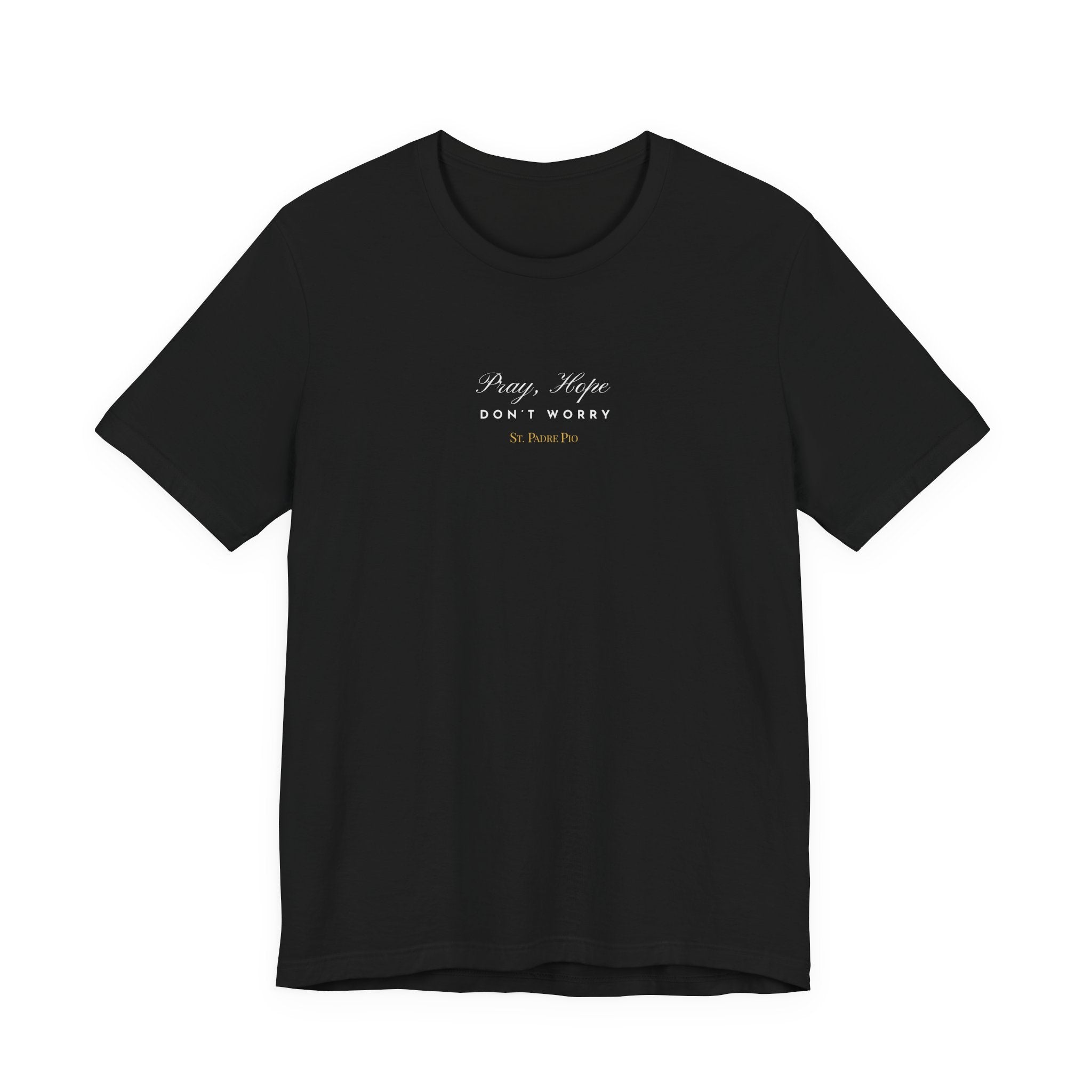 Padre Pio × Italy — "Pray, Hope, Don't Worry" Tee | Saints of the Pitch