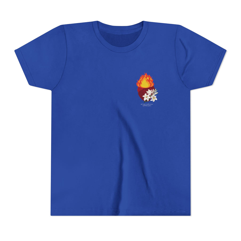 St. Joseph Chaste Heart - Unisex Youth Short Sleeve Tee - Graphic Shirt