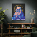 Mystical Rose Limited Edition - Virgin Mary Praying - Premium Black Matte Canvas Print — Religious Wall Art for Home & Bedroom Decor
