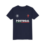 Our Lady of Fátima Catholic T-Shirt · Portugal Soccer Youth Tee · Unisex Marian Devotion Apparel · Made in USA · 100% Profits Donated · 2026
