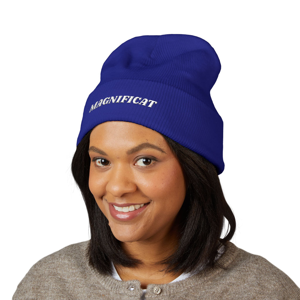 Magnificat Embroidered Cuffed Beanie Unisex