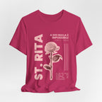 St. Rita of Cascia Women's Tee — "Nothing Is Impossible With God"