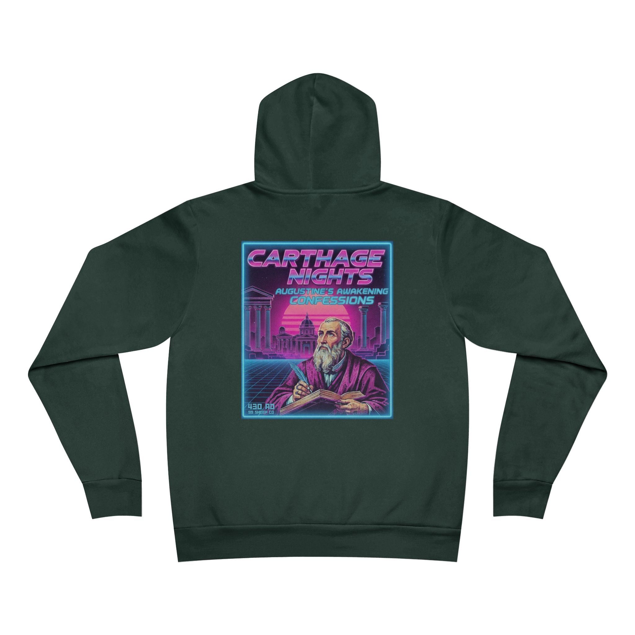 Carthage Nights - St. Augustine - Premium Retro Vaporware Unisex Hoodie