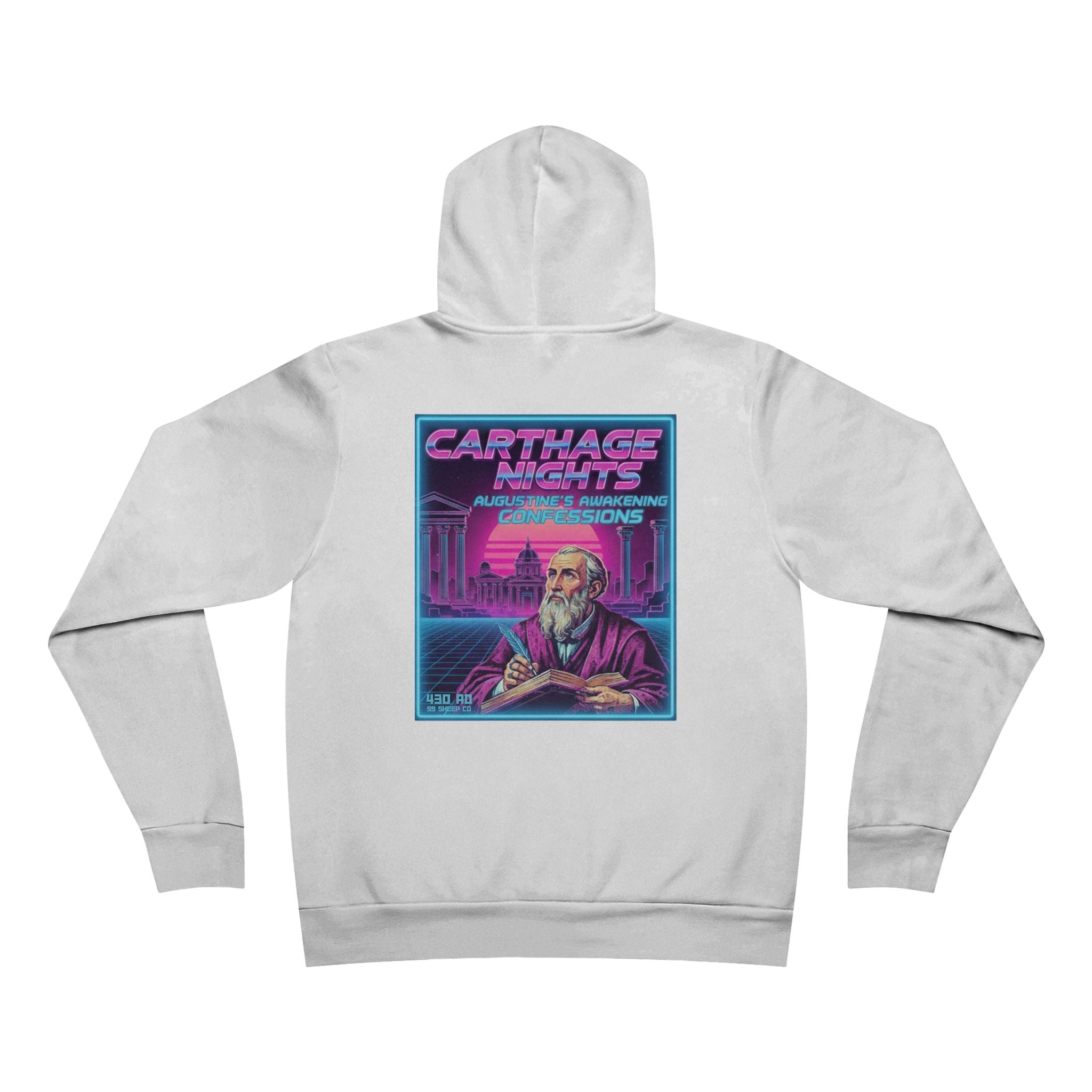 Carthage Nights - St. Augustine - Premium Retro Vaporware Unisex Hoodie