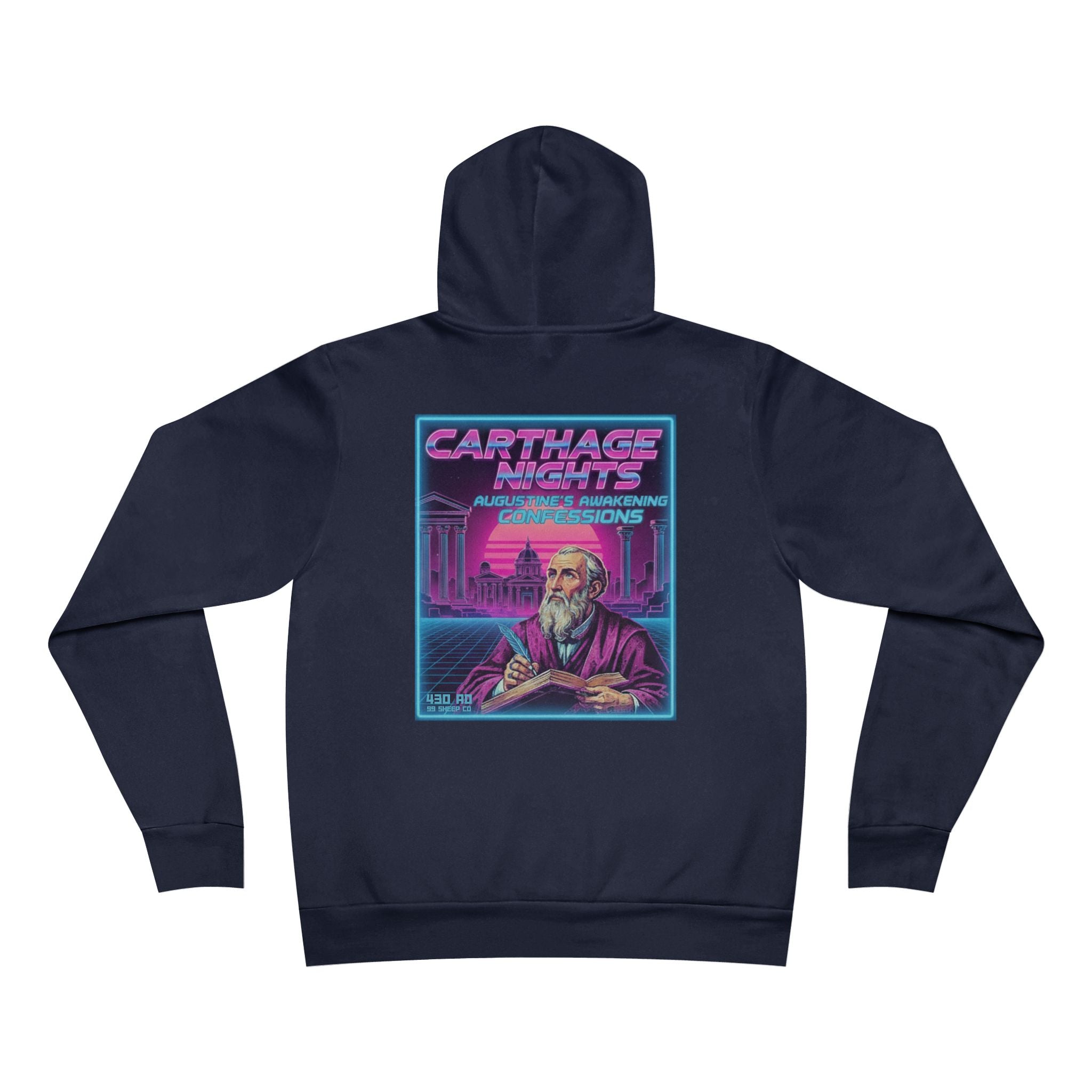 Carthage Nights - St. Augustine - Premium Retro Vaporware Unisex Hoodie