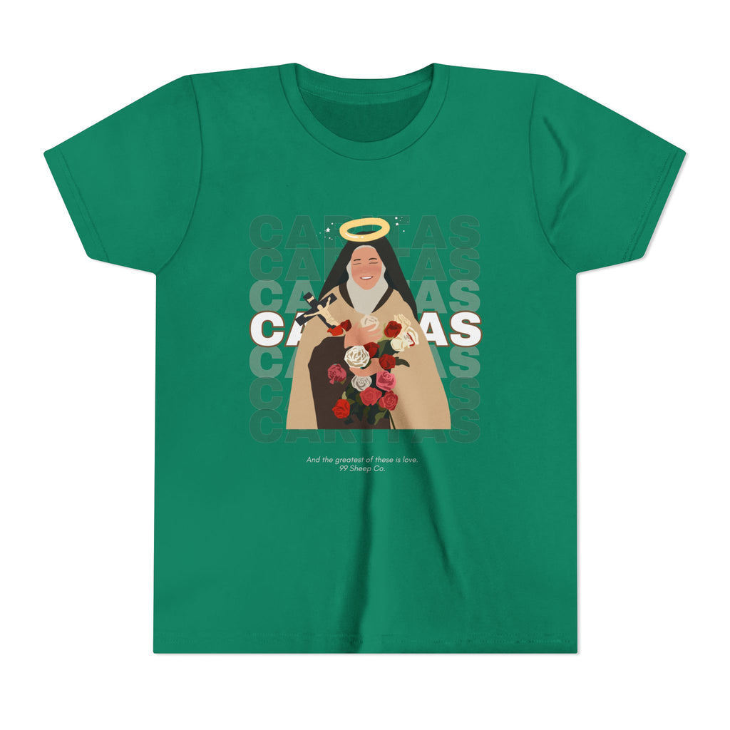 Caritas - St. Therese of Lisieux - 99 Sheep Signature Collection - Premium Unisex Youth Shirt