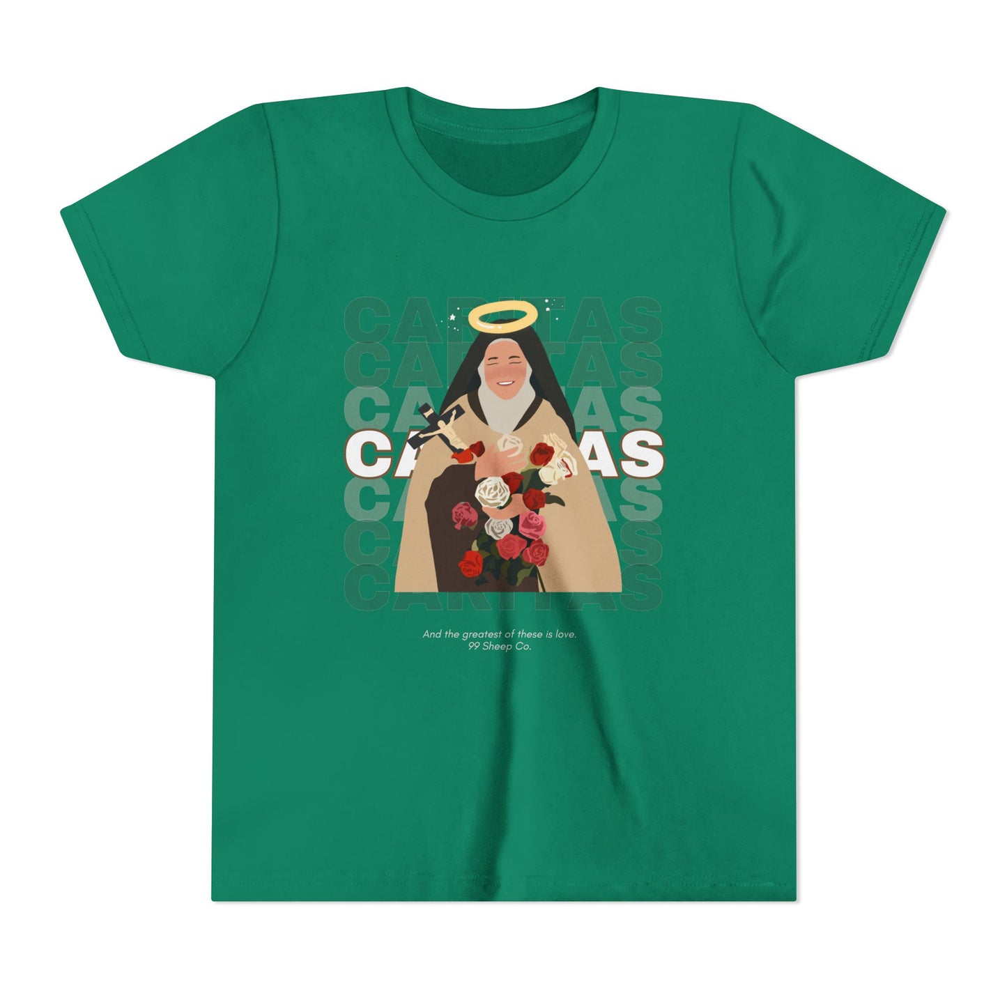 Caritas - St. Therese of Lisieux - 99 Sheep Signature Collection - Premium Unisex Youth Shirt