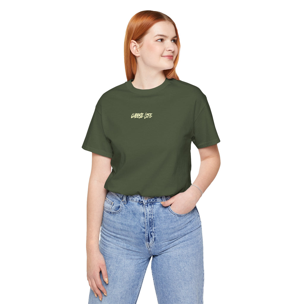 Choose Life - Unisex Tee by @thecrunchycatholicmom