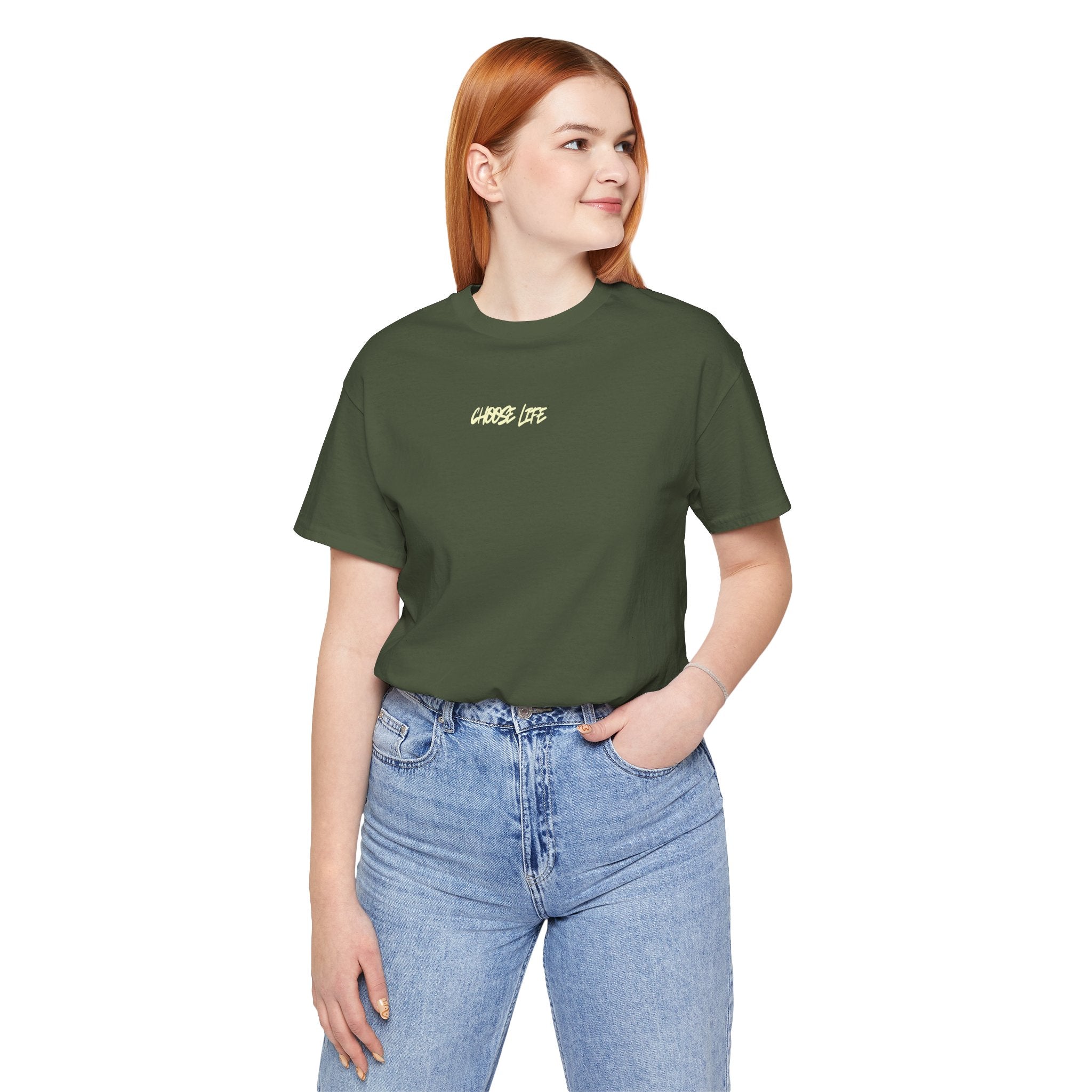 Choose Life - Unisex Tee by @thecrunchycatholicmom