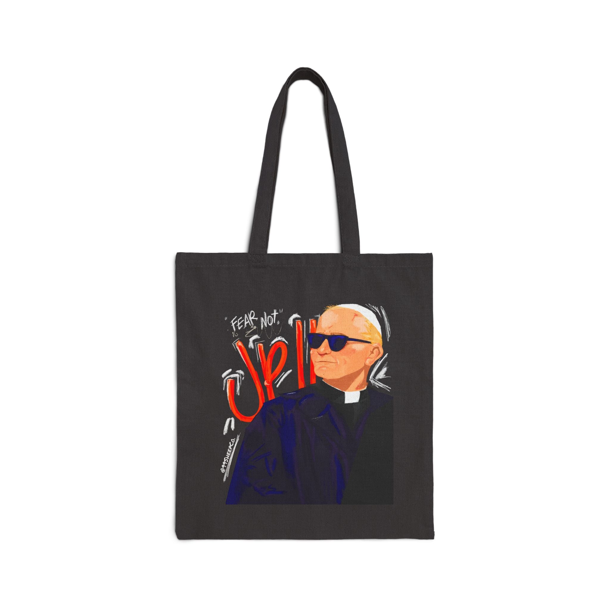 "Fear Not" Tote - St. Pope John Paul II - Portrait Canvas Tote