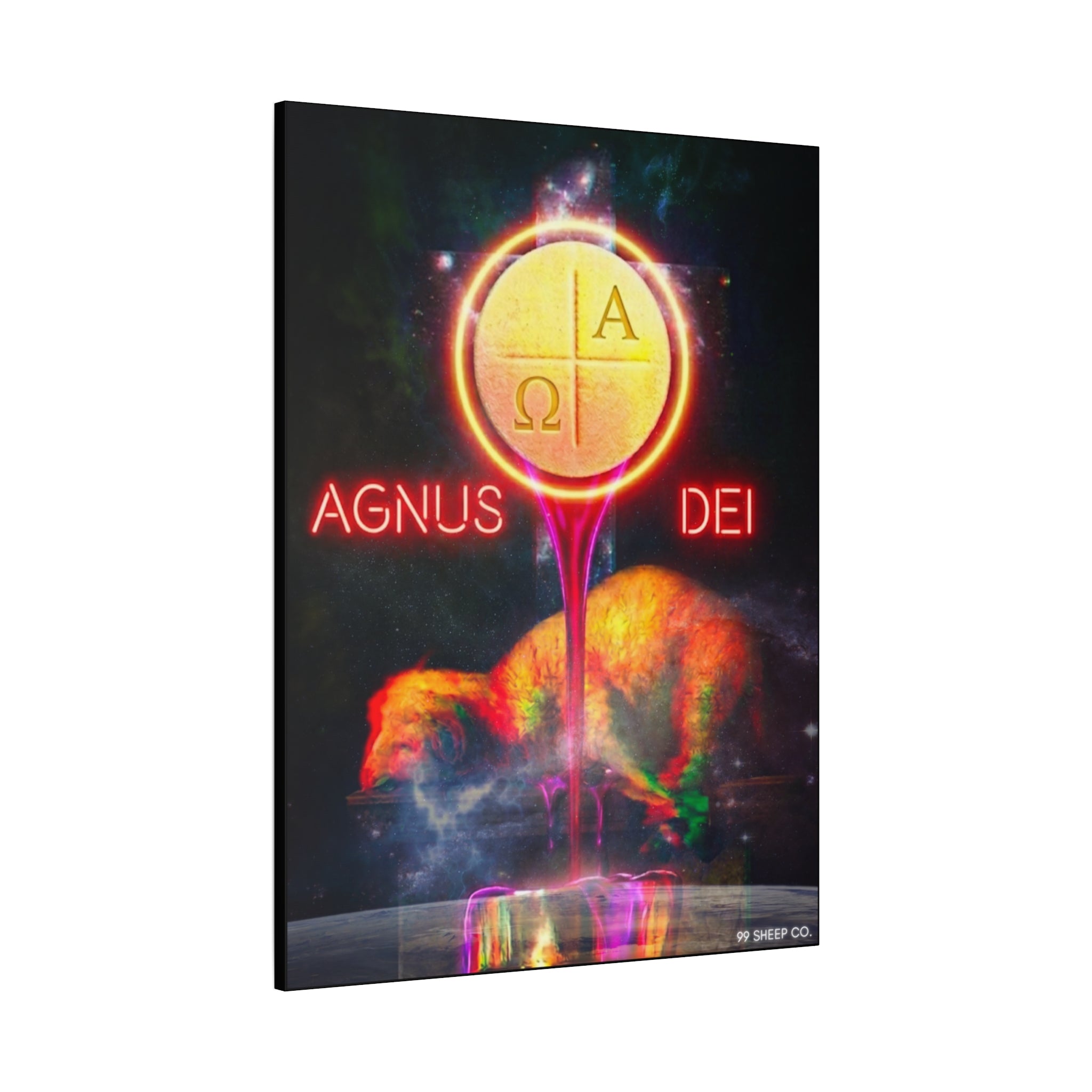 Mystical Edition – 'Body, Blood, Soul & Divinity' – Eucharist Lamb of God Matte Canvas Art