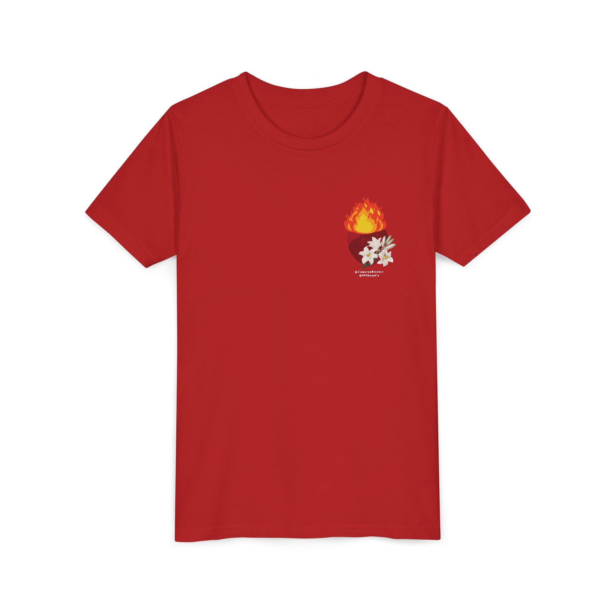 St. Joseph Chaste Heart - Unisex Youth Short Sleeve Tee - Graphic Shirt