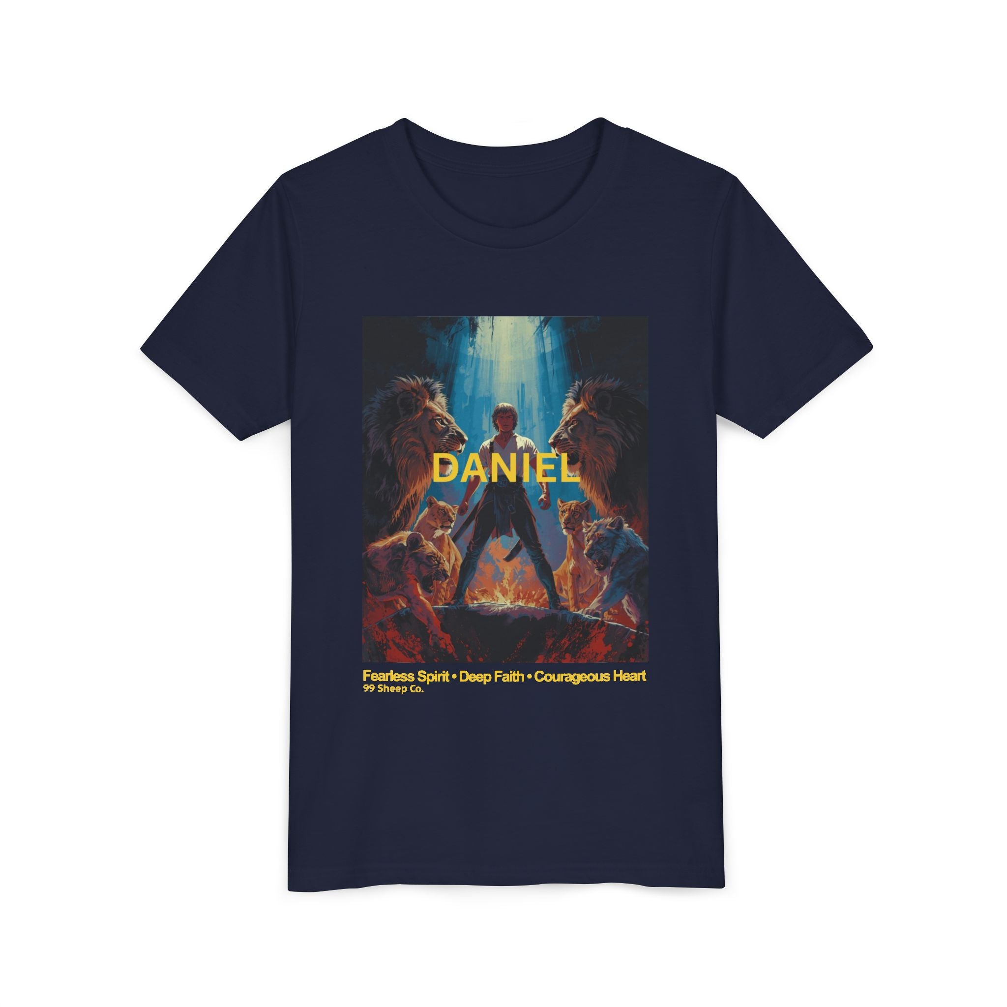 Daniel in the Lion's Den - Unisex - Youth Short Sleeve Tee - Graphic Shirt