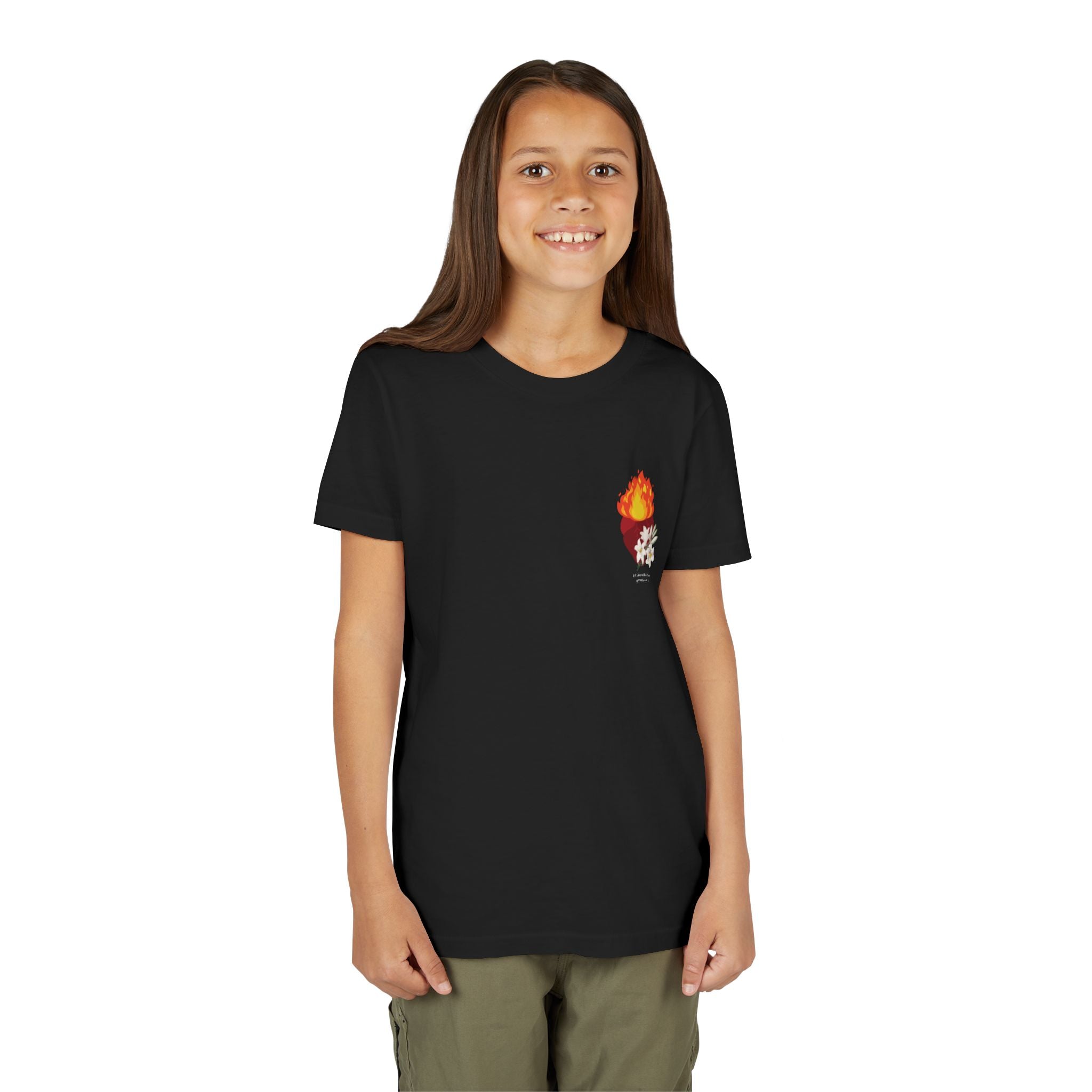 St. Joseph Chaste Heart - Unisex Youth Short Sleeve Tee - Graphic Shirt