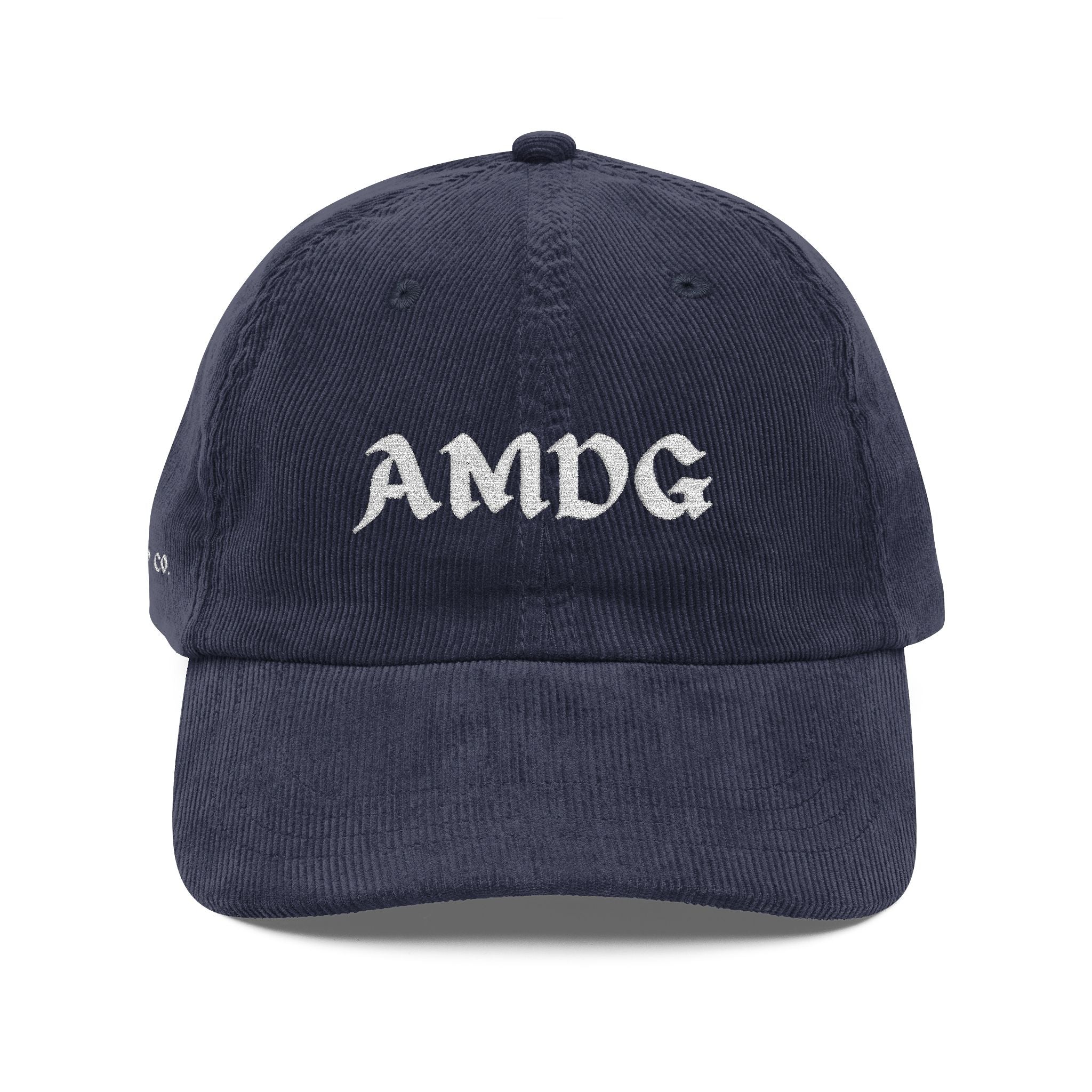 AMDG Vintage Embroidery Corduroy Cap
