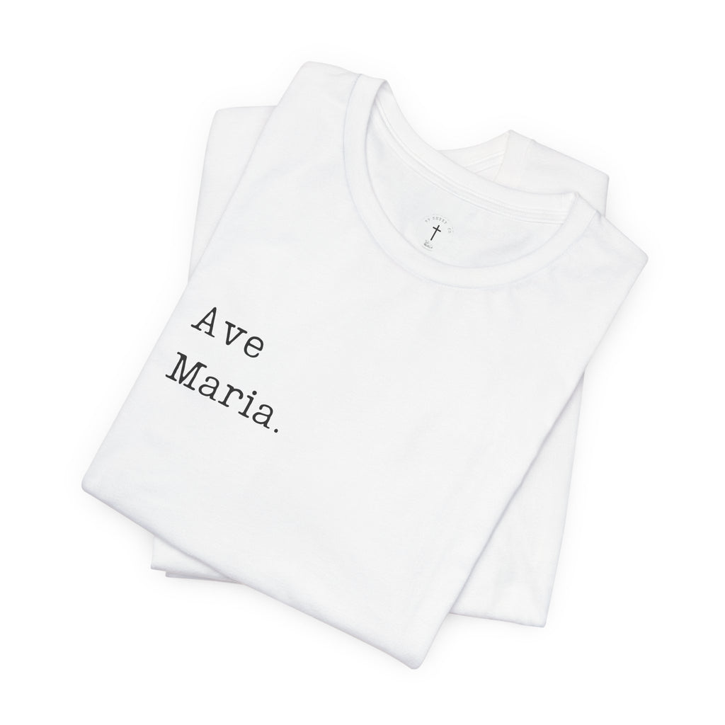 Ave Maria - (White) Mens Jersey Short Sleeve Tee