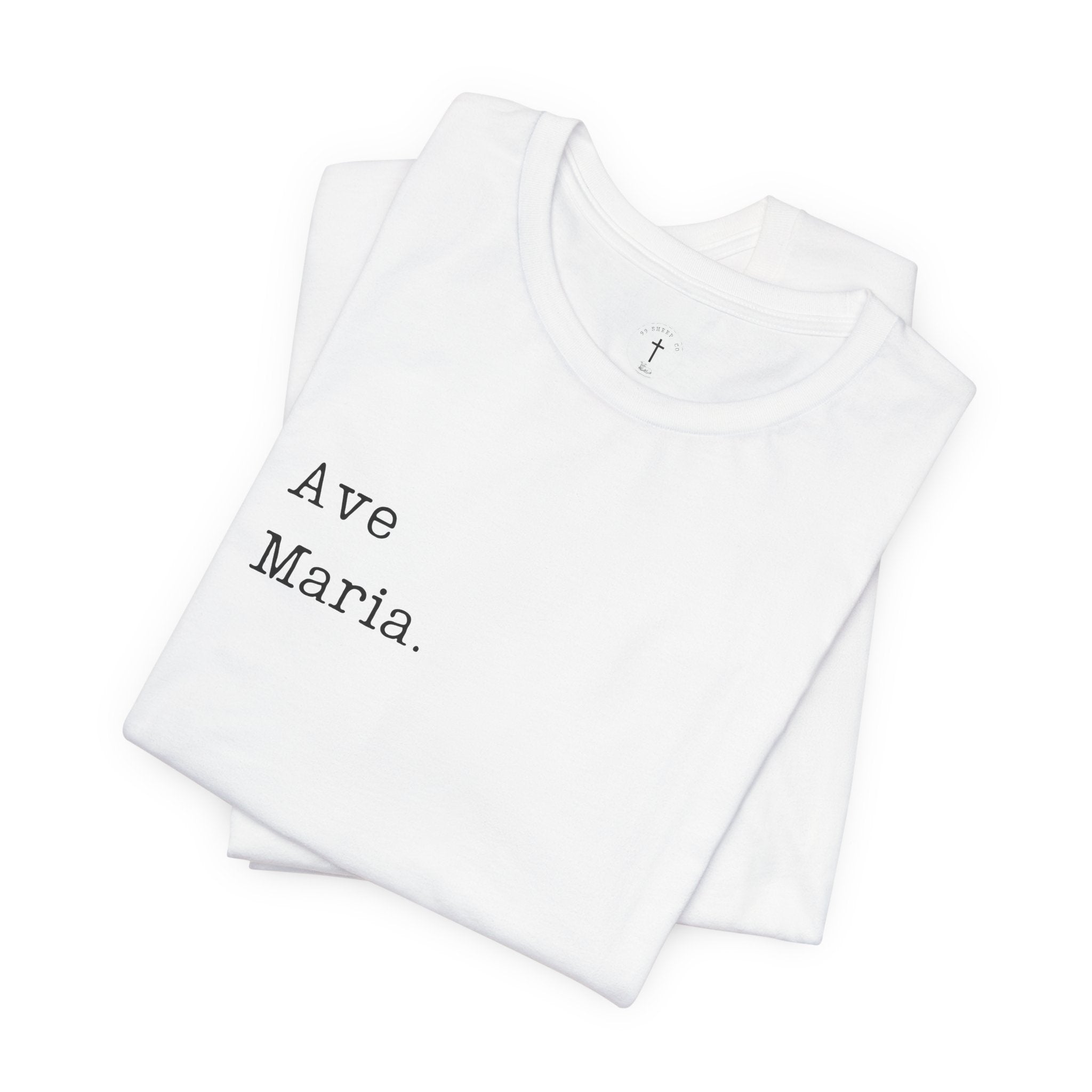 Ave Maria - (White) Mens Jersey Short Sleeve Tee